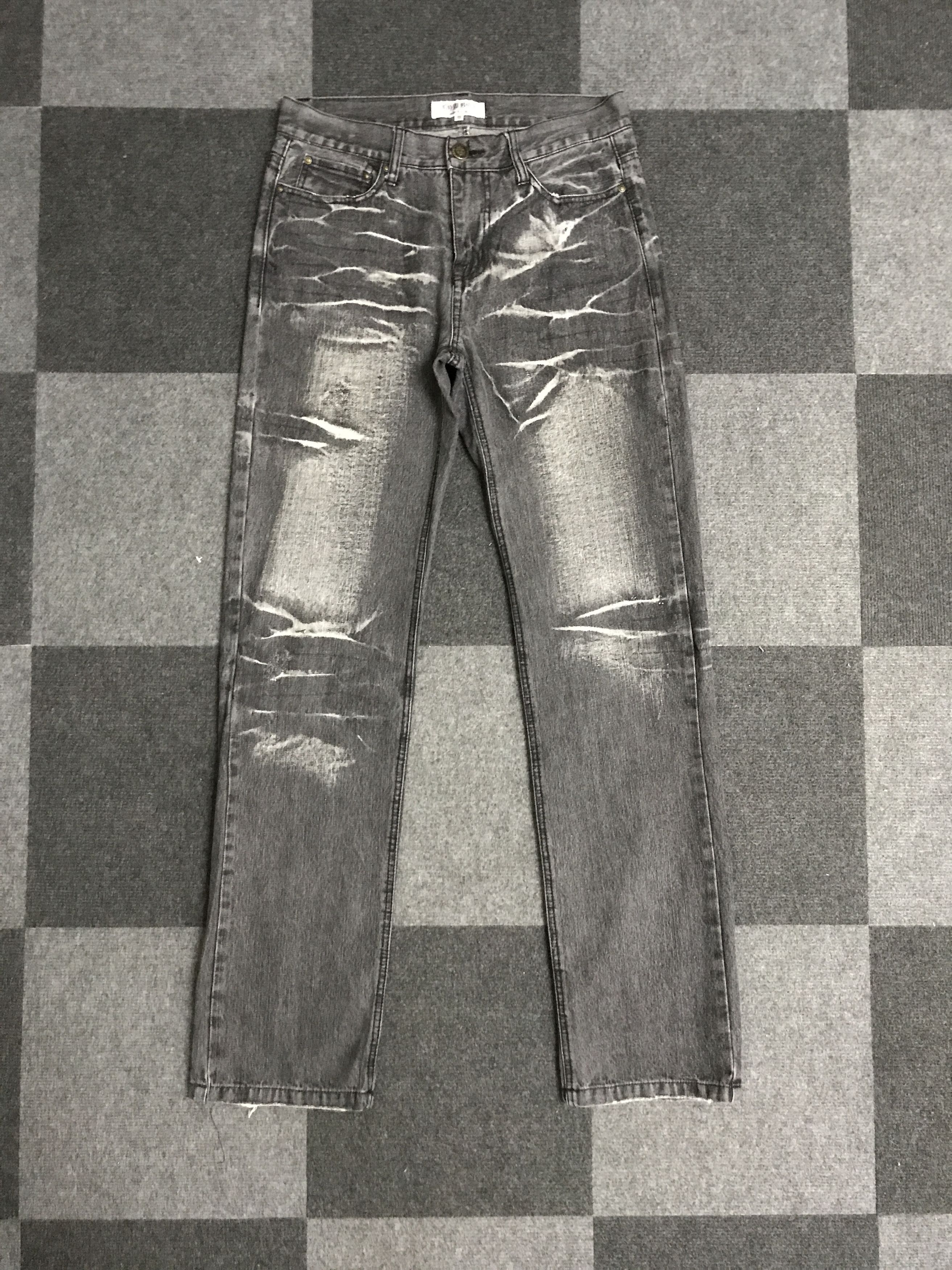 Japanese Brand D127 LOWBOX Japan Artisanal Fades Distressed Jeans Size US 31 - 1 Thumbnail