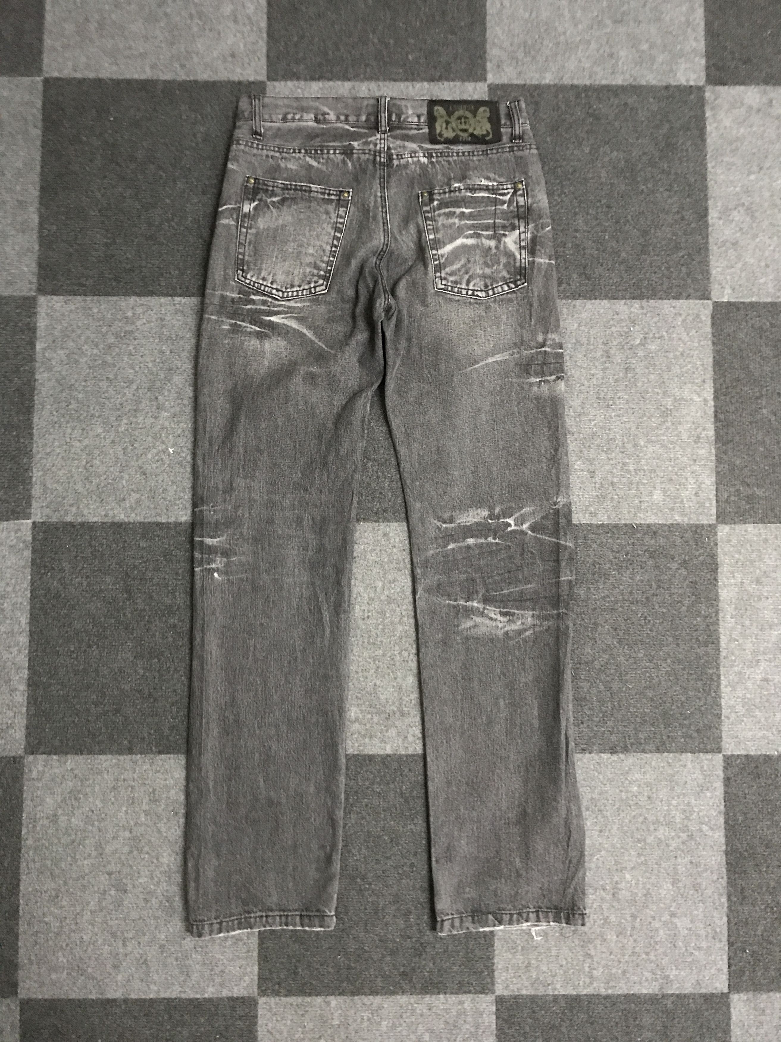 Japanese Brand D127 LOWBOX Japan Artisanal Fades Distressed Jeans Size US 31 - 6 Thumbnail