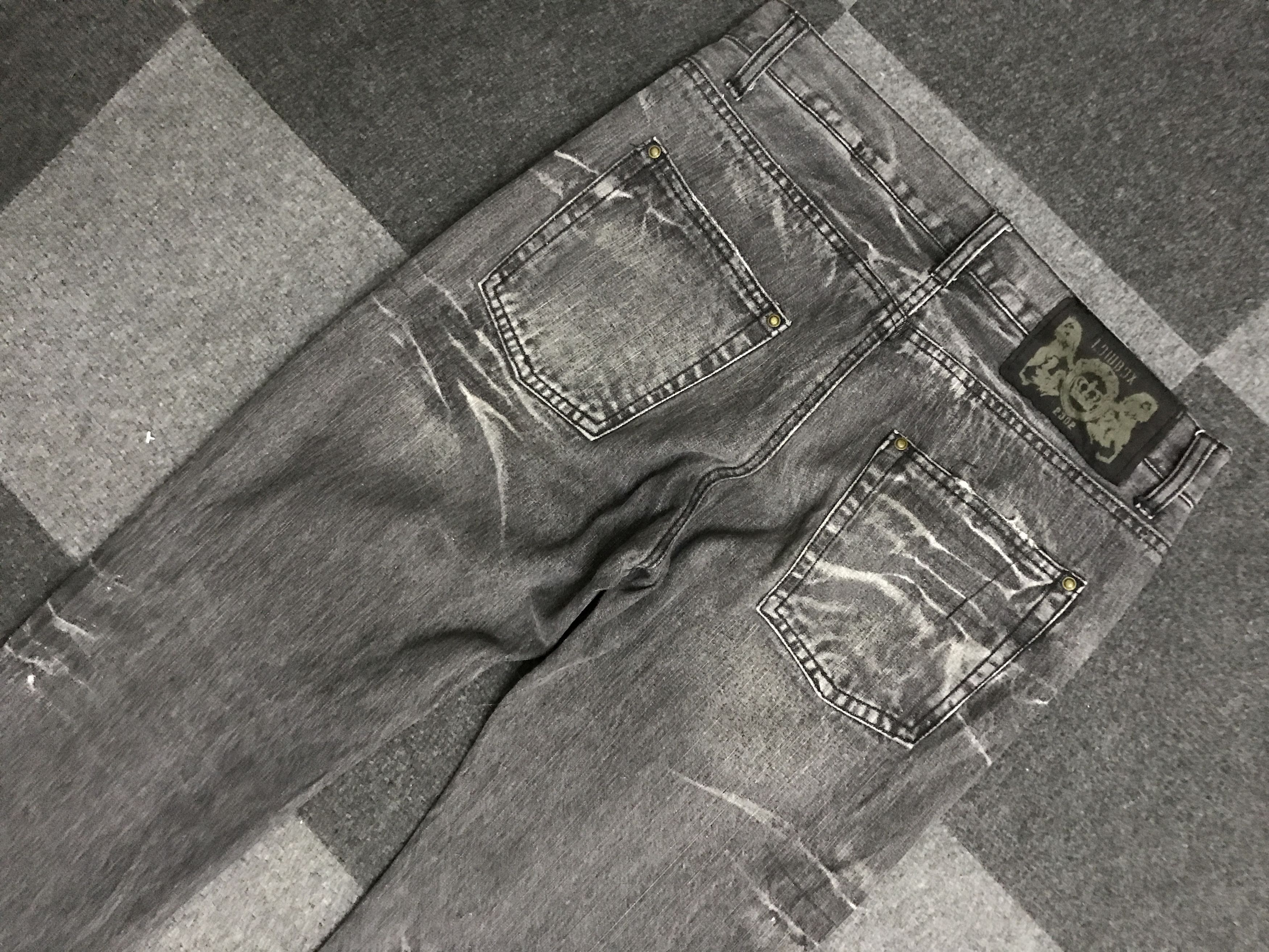 Japanese Brand D127 LOWBOX Japan Artisanal Fades Distressed Jeans Size US 31 - 7 Thumbnail