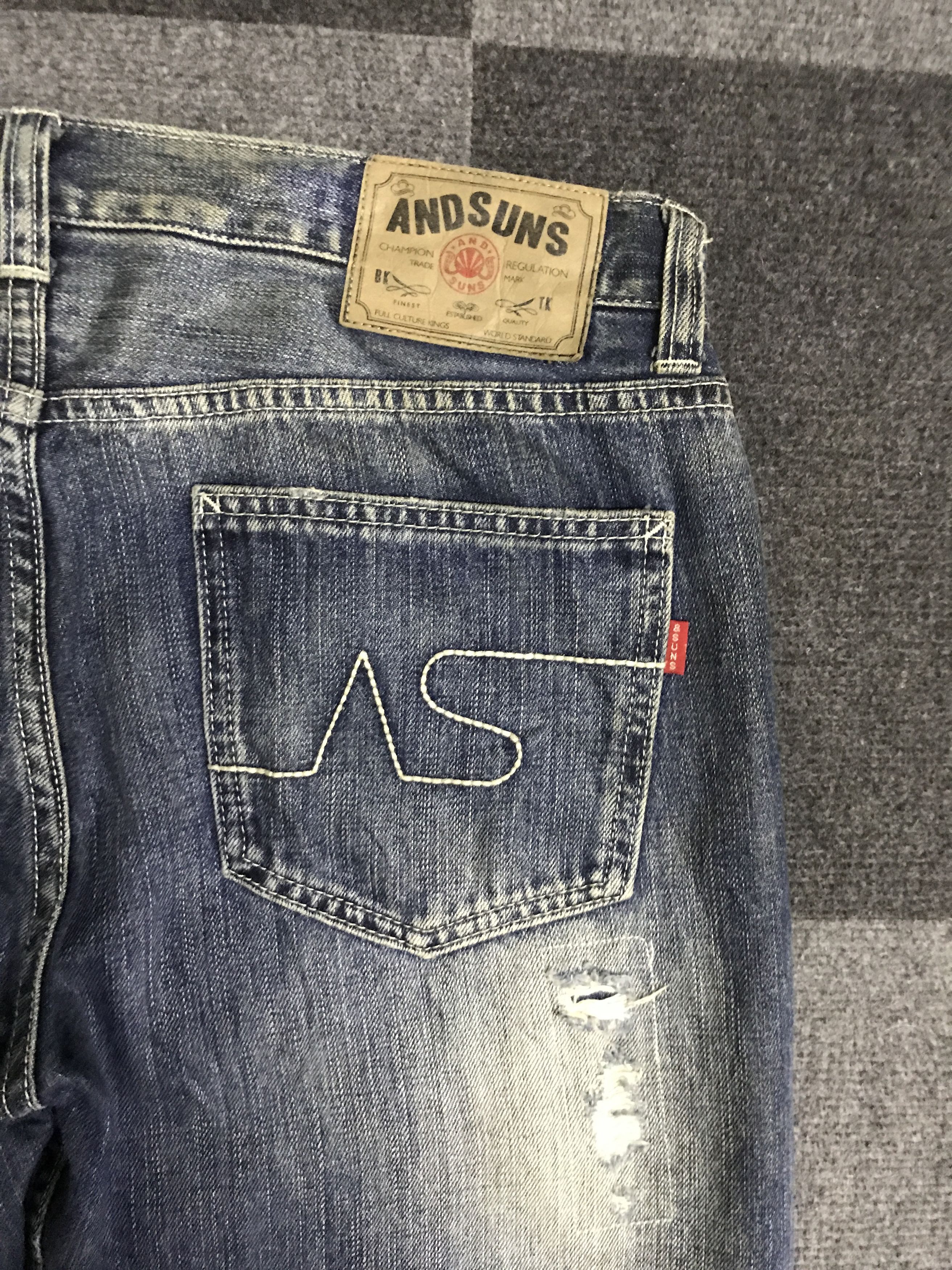 Japanese Brand D128 AND SUNS Japan Shot Distressed Jeans Size US 36 / EU 52 - 17 Thumbnail
