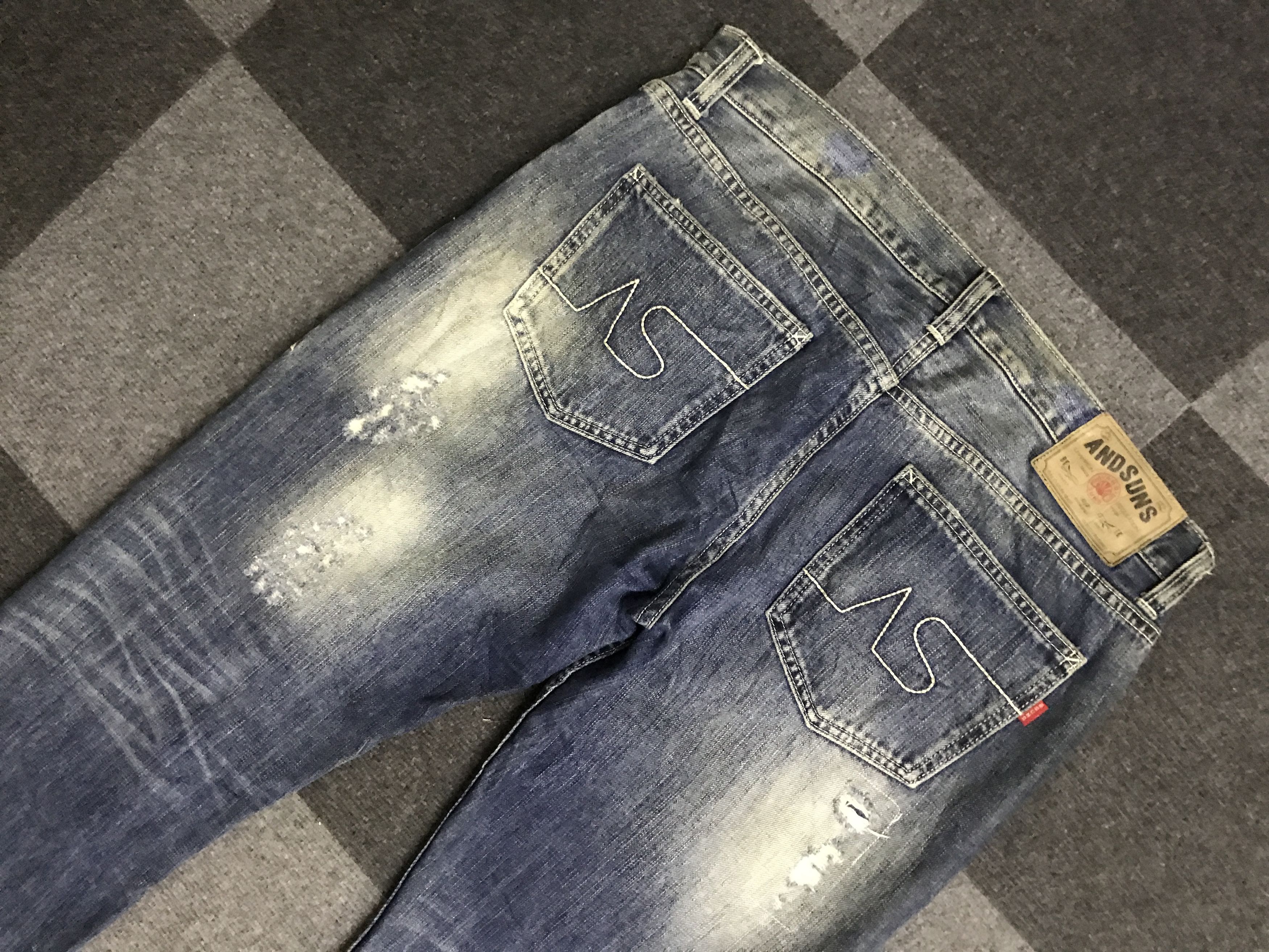 Japanese Brand D128 AND SUNS Japan Shot Distressed Jeans Size US 36 / EU 52 - 13 Thumbnail