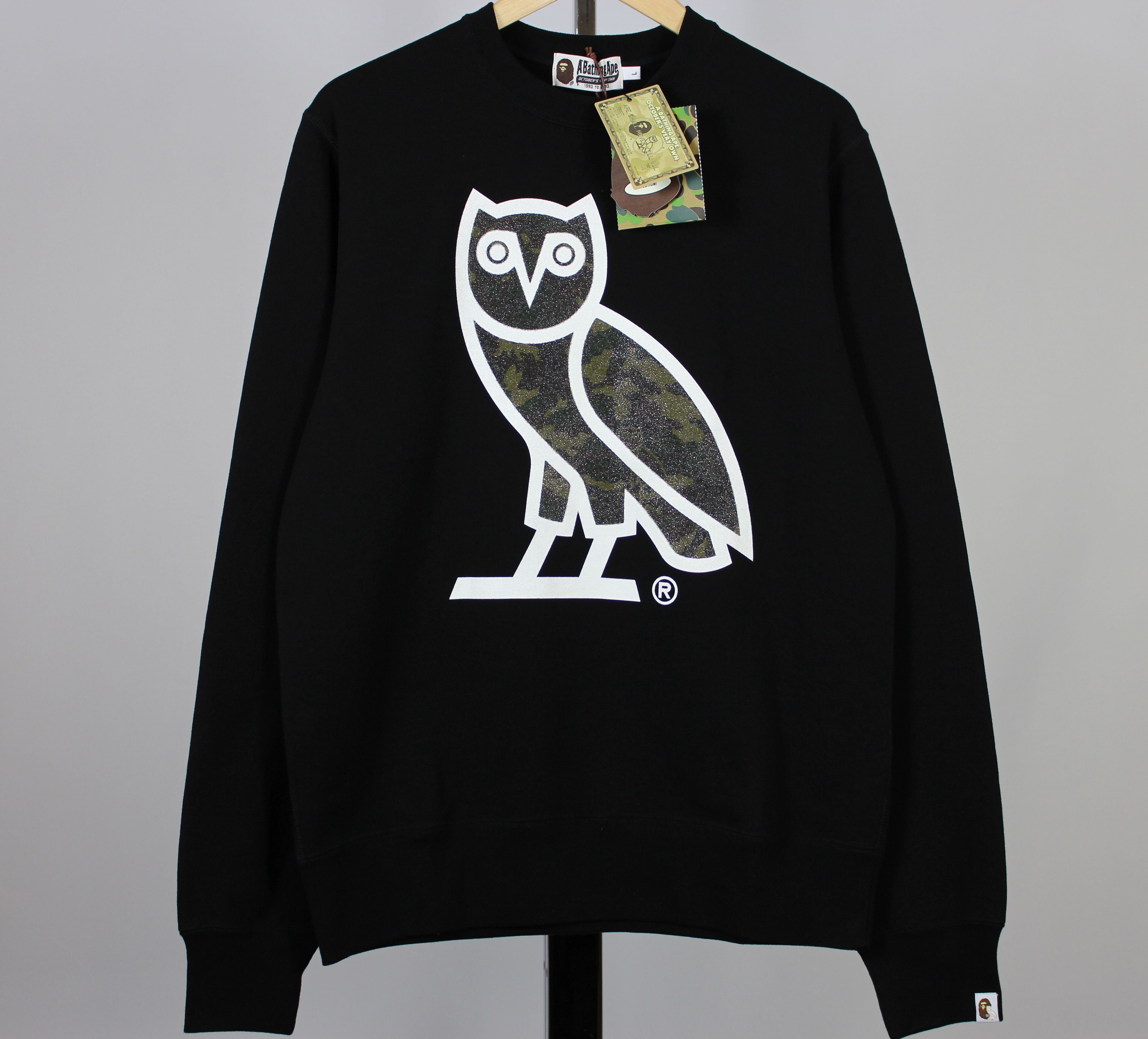 Bape × October's Very Own OVO® X BAPE® WOODLAND CAMO OG OWL CREWNECK Size US XXL / EU 58 / 5 - 4 Thumbnail