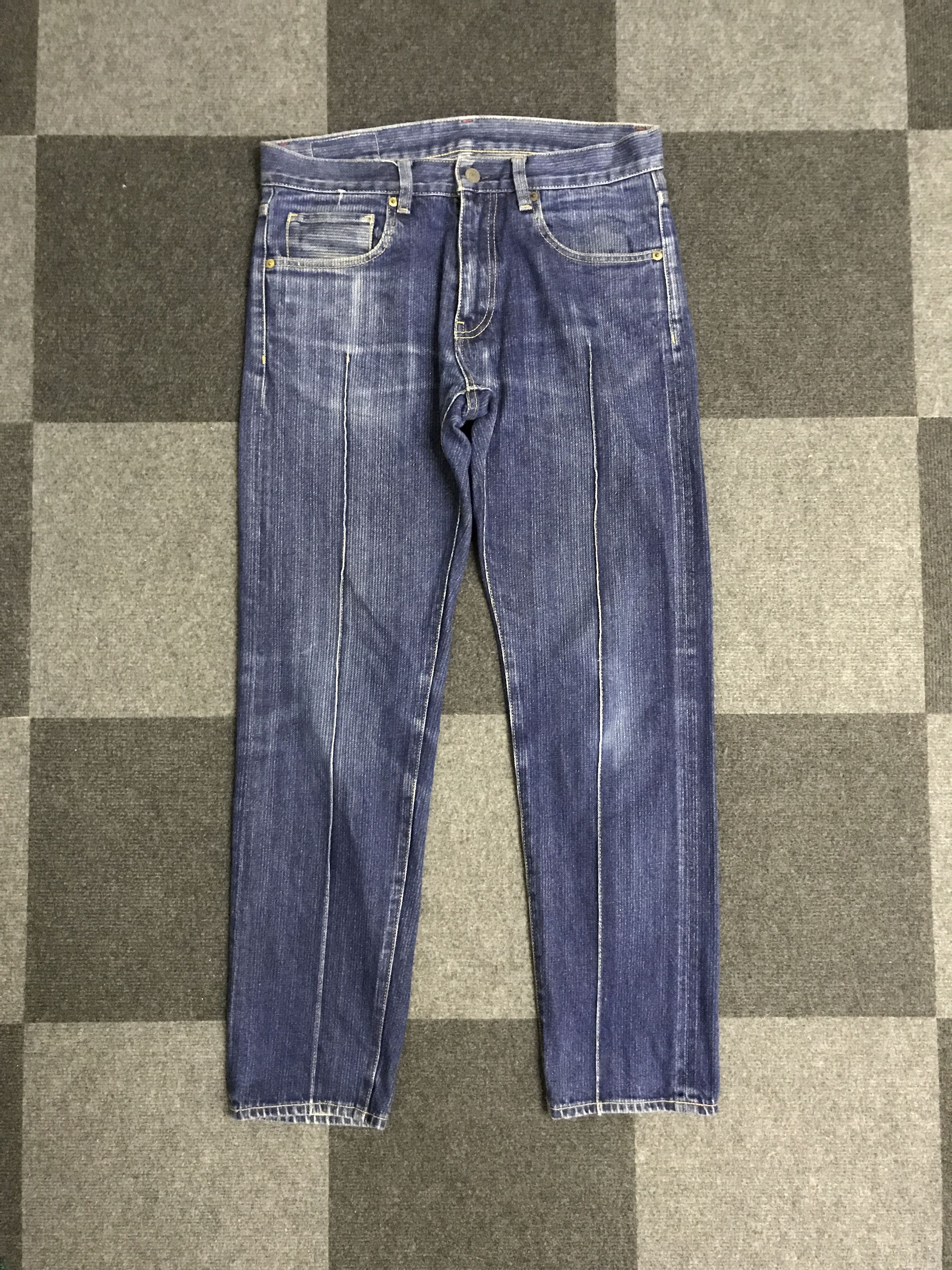 Designer × Japanese Brand D131 ZUBON TOKYO Rare Fabric Design Tapered Jeans Size US 32 / EU 48 - 3 Thumbnail