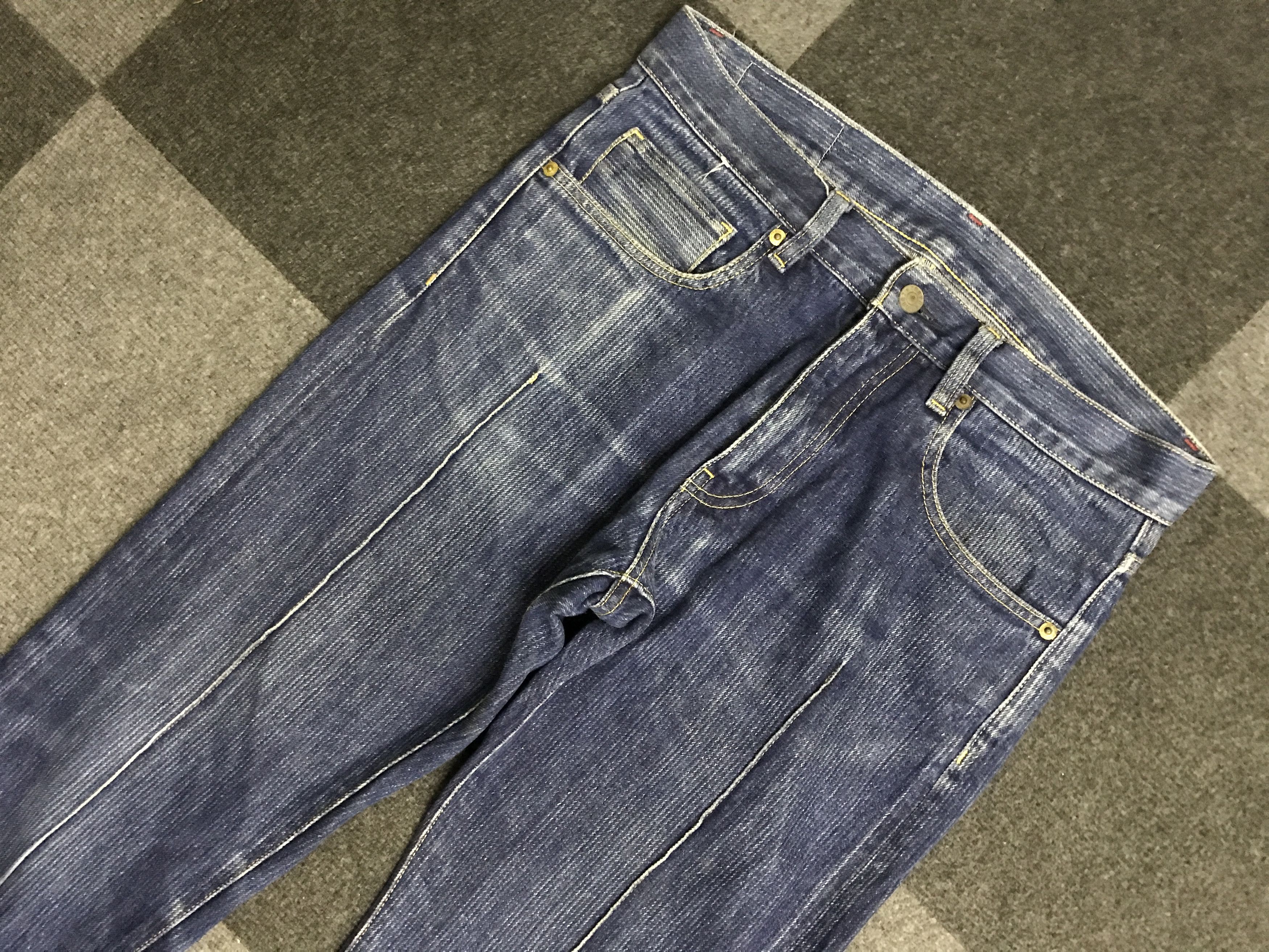 Designer × Japanese Brand D131 ZUBON TOKYO Rare Fabric Design Tapered Jeans Size US 32 / EU 48 - 4 Thumbnail