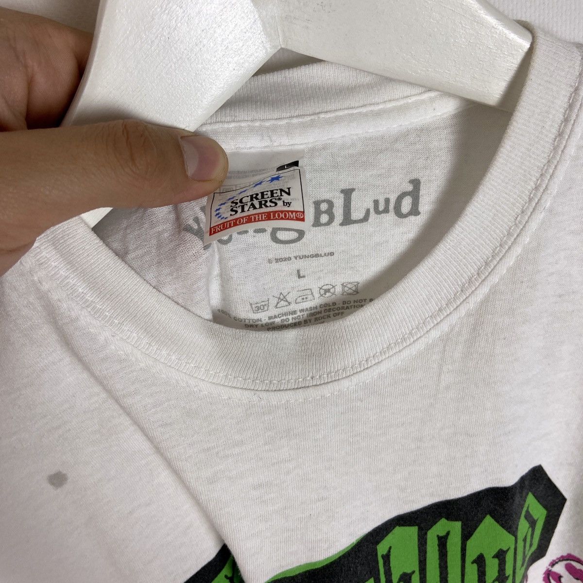 Rap Tees Yung Blud Be fookin happy rap tee Screen Stars 2020 Album Size US L / EU 52-54 / 3 - 6 Thumbnail