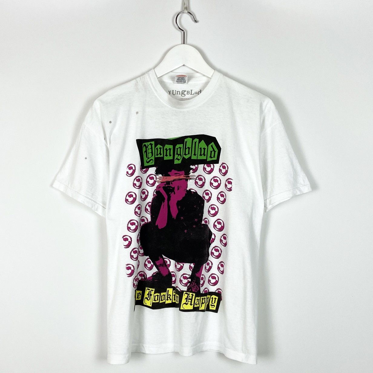 Rap Tees Yung Blud Be fookin happy rap tee Screen Stars 2020 Album Size US L / EU 52-54 / 3 - 1 Thumbnail