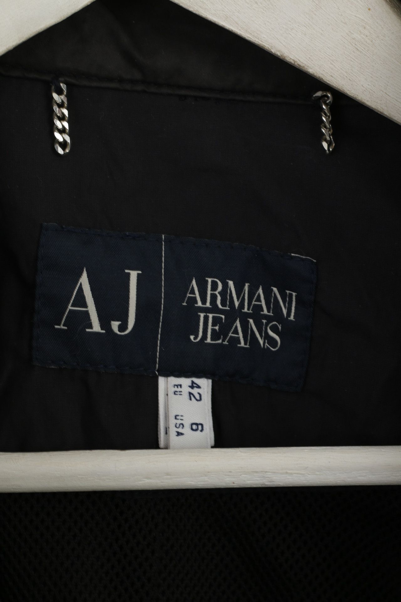 Armani Armani Jeans Women 6 S Jacket Black Zip Up 3062 Size M / US 6-8 / IT 42-44 - 4 Thumbnail