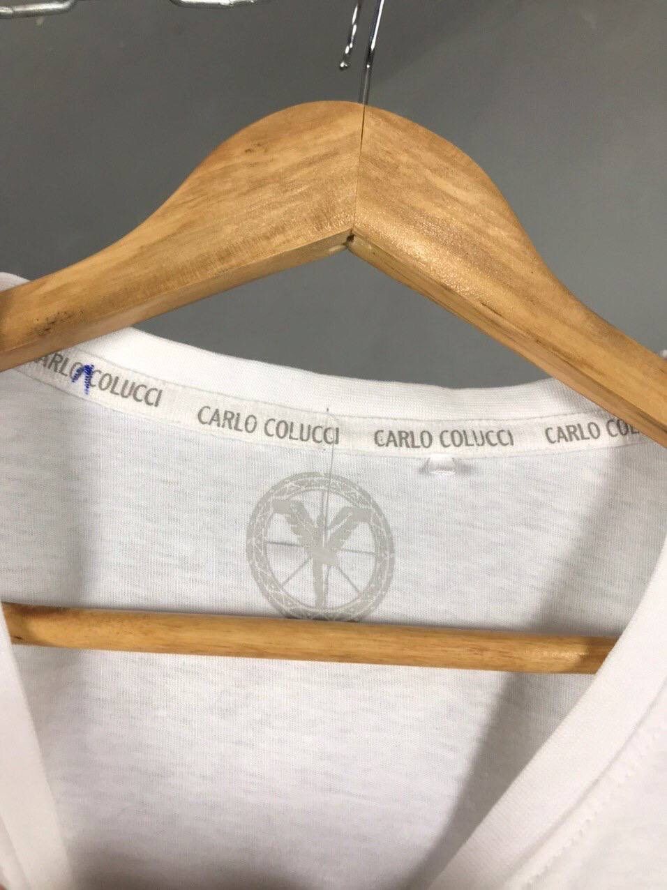 Carlo Colucci Carlo Colucci Luxury White Tee Size US M / EU 48-50 / 2 - 6 Thumbnail