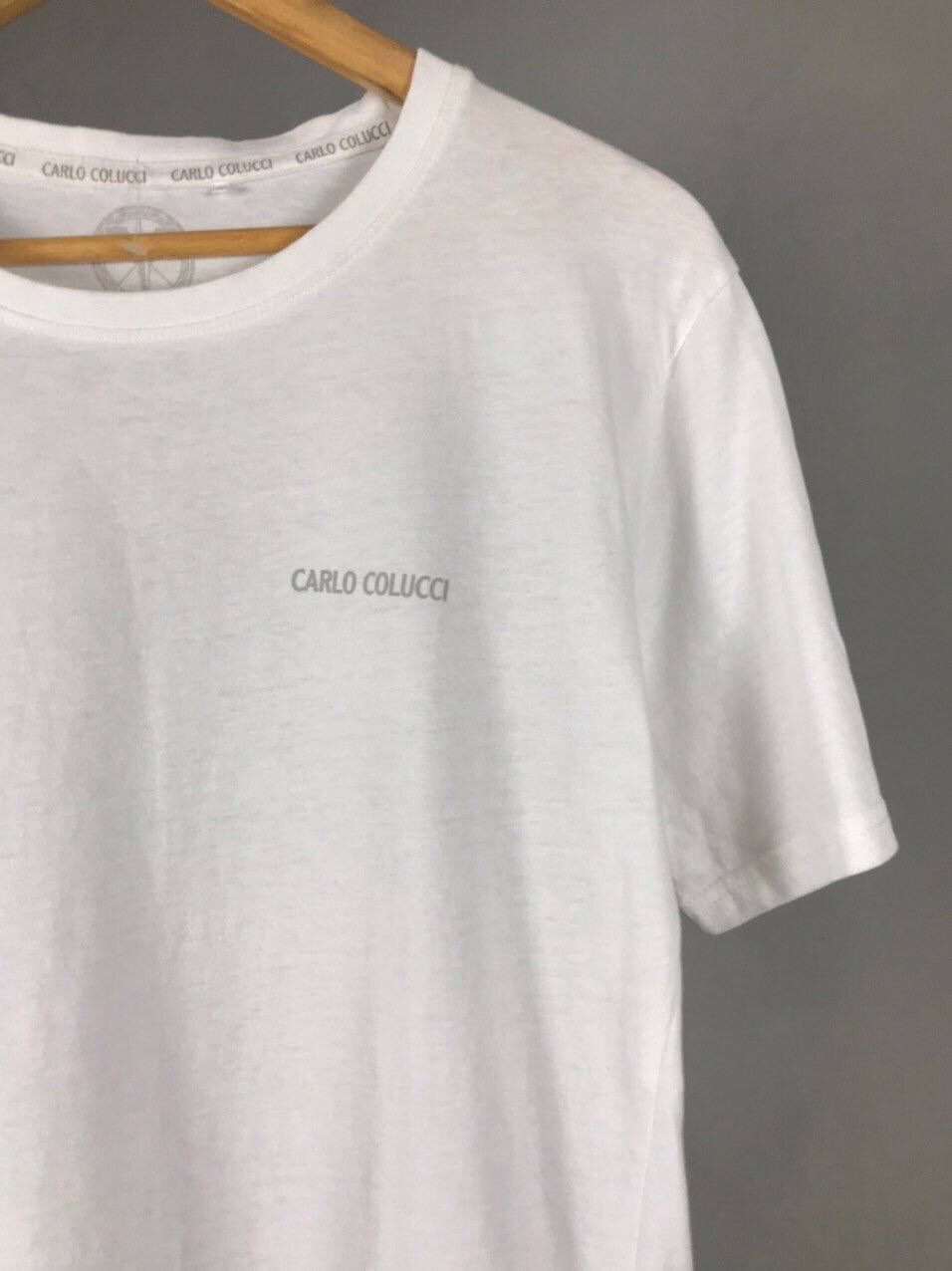 Carlo Colucci Carlo Colucci Luxury White Tee Size US M / EU 48-50 / 2 - 2 Thumbnail