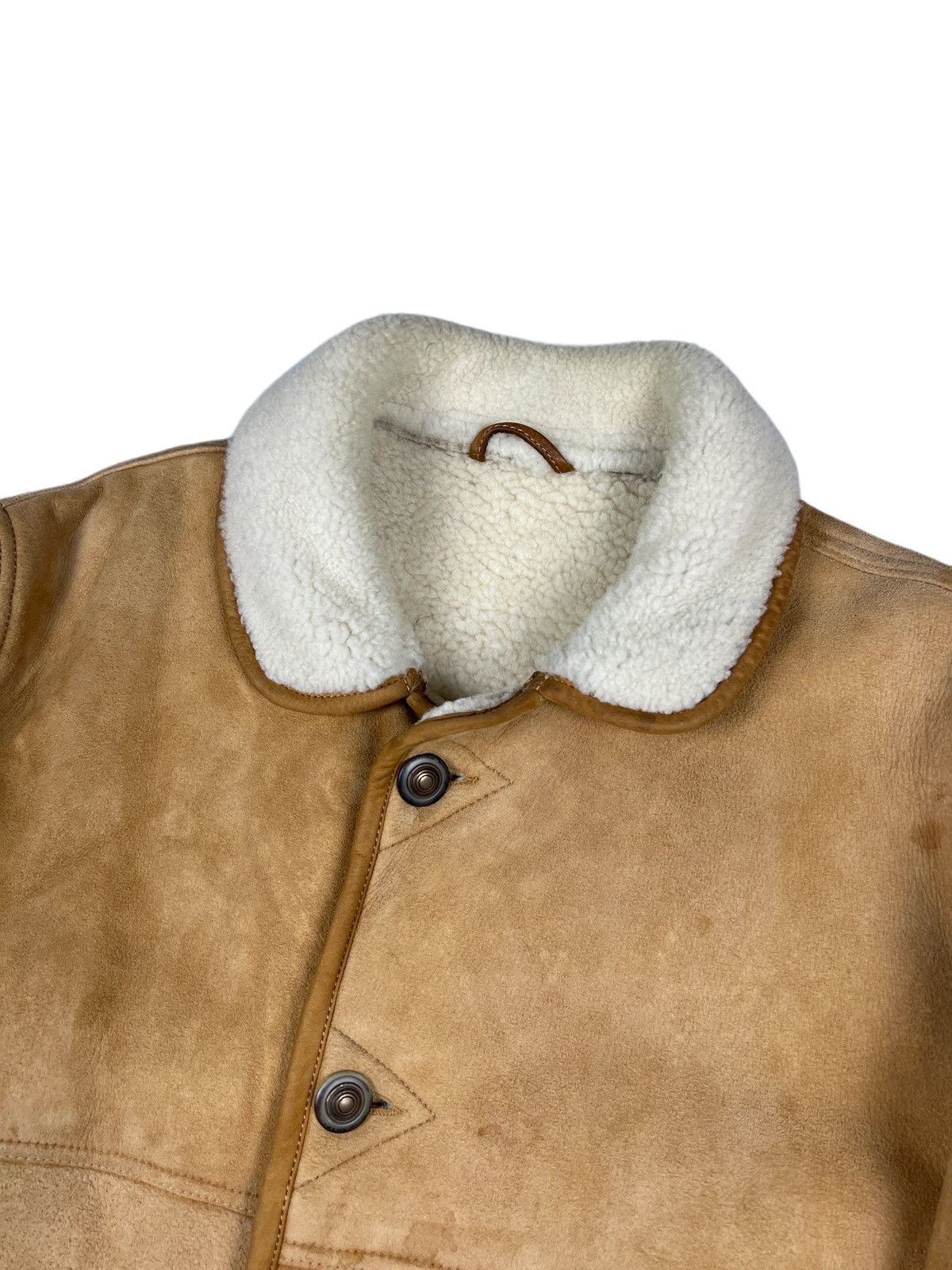 L.L. Bean Vintage LL Bean 🇵🇹 Sherpa Lined Leather Jacket Size US L / EU 52-54 / 3 - 4 Thumbnail