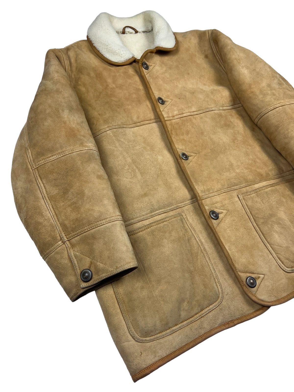 L.L. Bean Vintage LL Bean 🇵🇹 Sherpa Lined Leather Jacket Size US L / EU 52-54 / 3 - 5 Thumbnail