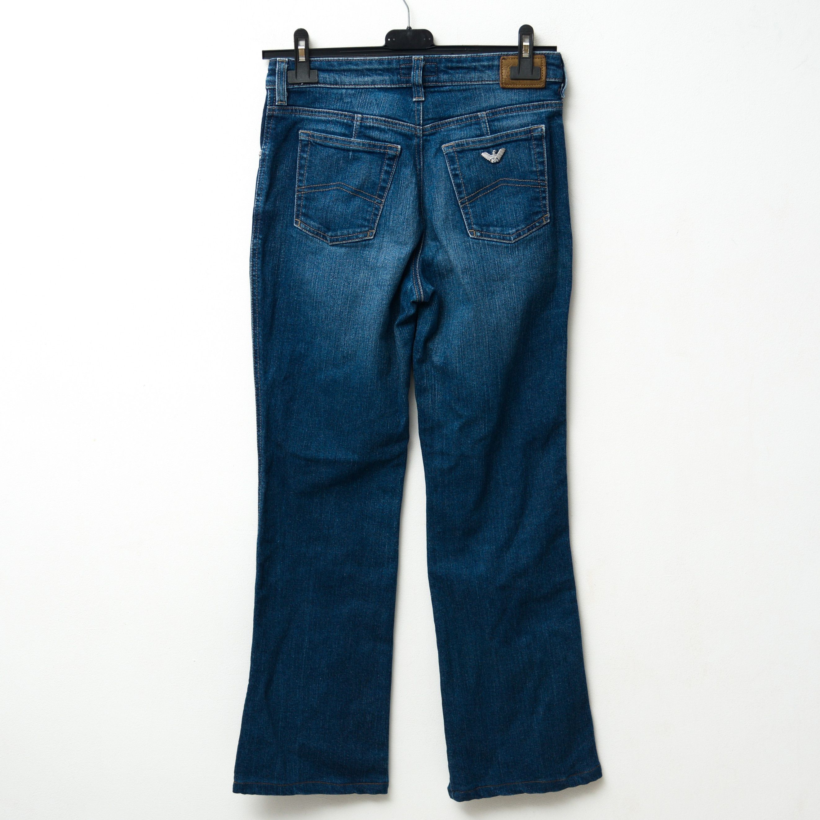 Armani Jeans Indigo 004 Women W28 Bootcut Trousers Pants Slim Denim Size 28" / US 6 / IT 42 - 3 Thumbnail