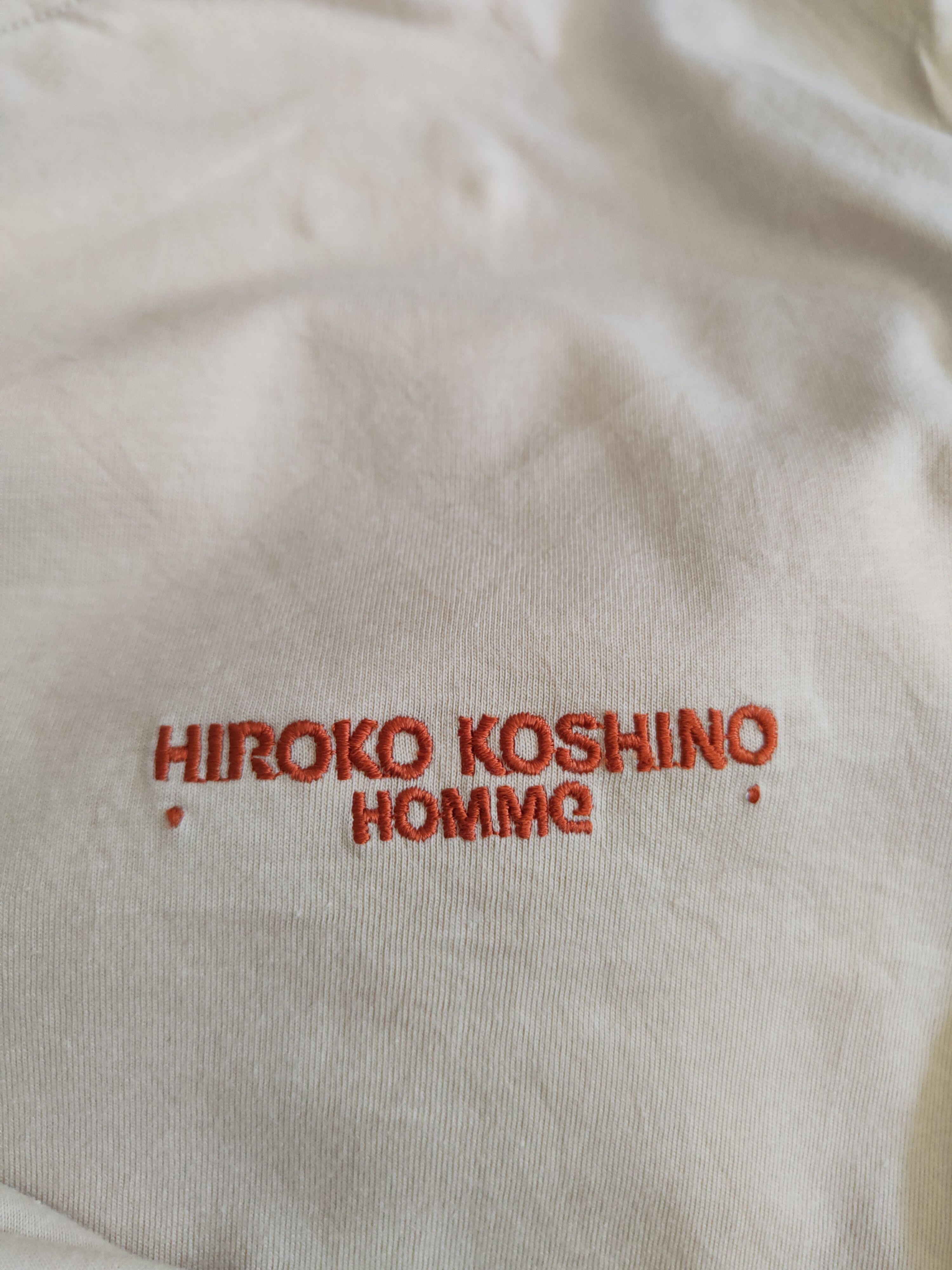 Hiroko Koshino Homme Hiroko Koshino Homme Cream Short Sleeve T-shirt #5913 Size US L / EU 52-54 / 3 - 10 Thumbnail