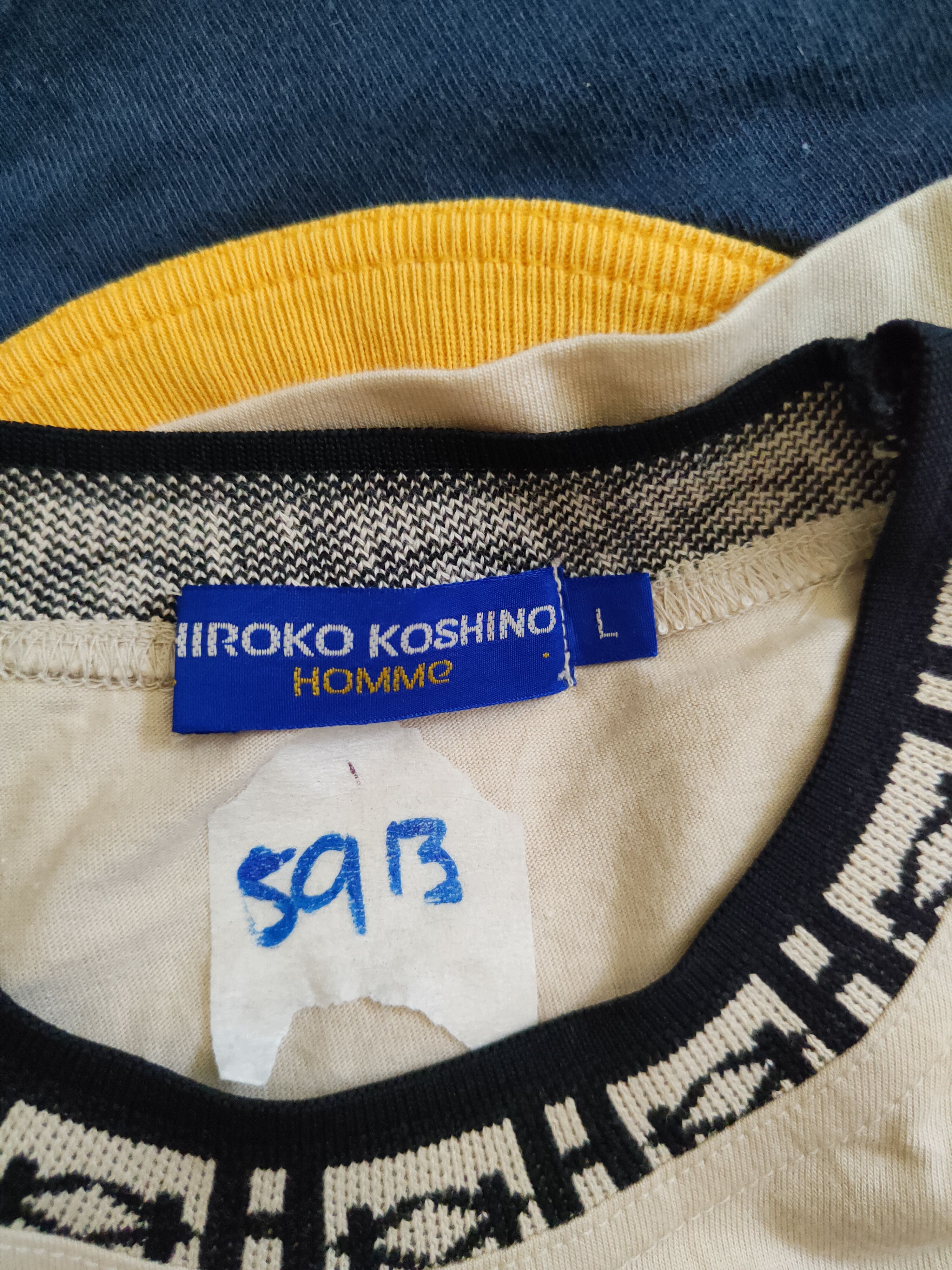 Hiroko Koshino Homme Hiroko Koshino Homme Cream Short Sleeve T-shirt #5913 Size US L / EU 52-54 / 3 - 12 Thumbnail