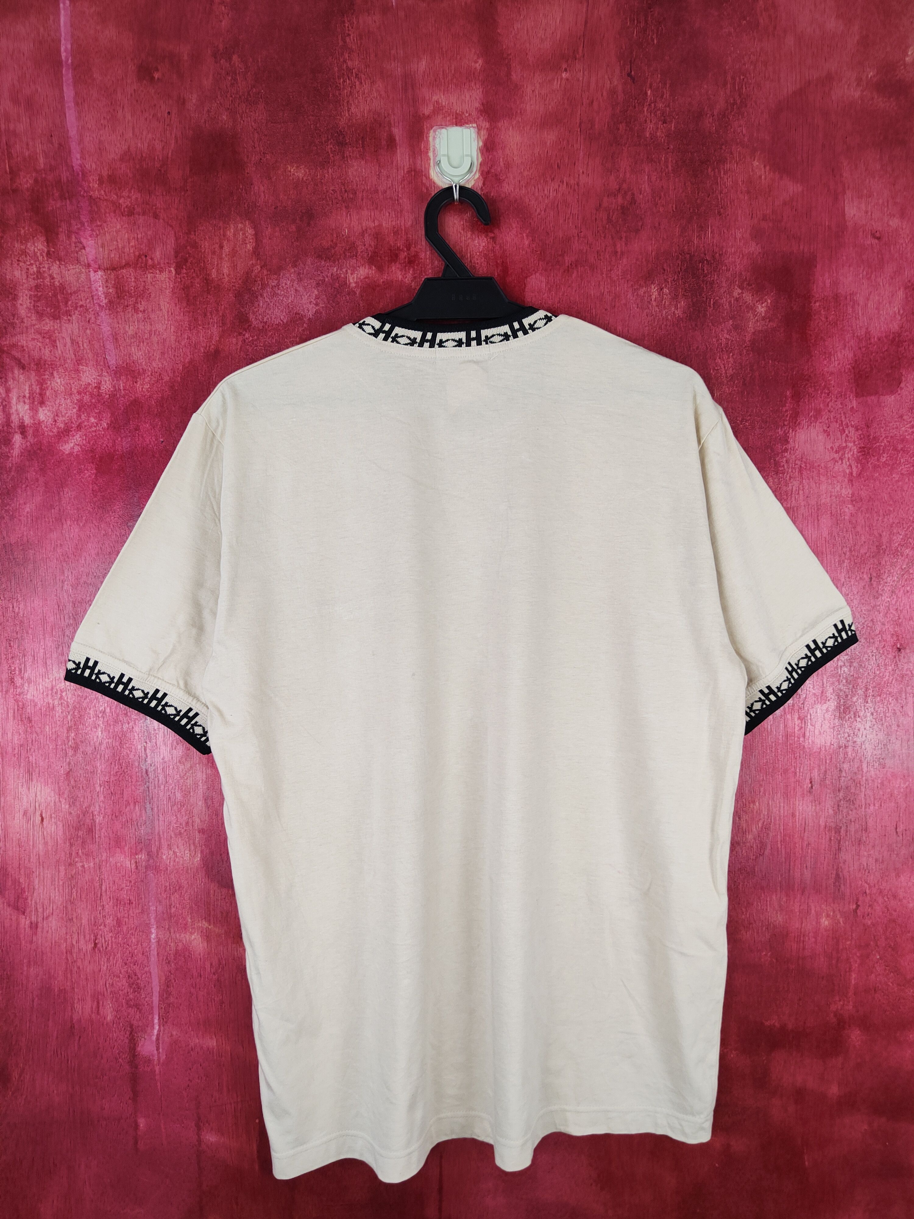 Hiroko Koshino Homme Hiroko Koshino Homme Cream Short Sleeve T-shirt #5913 Size US L / EU 52-54 / 3 - 7 Thumbnail