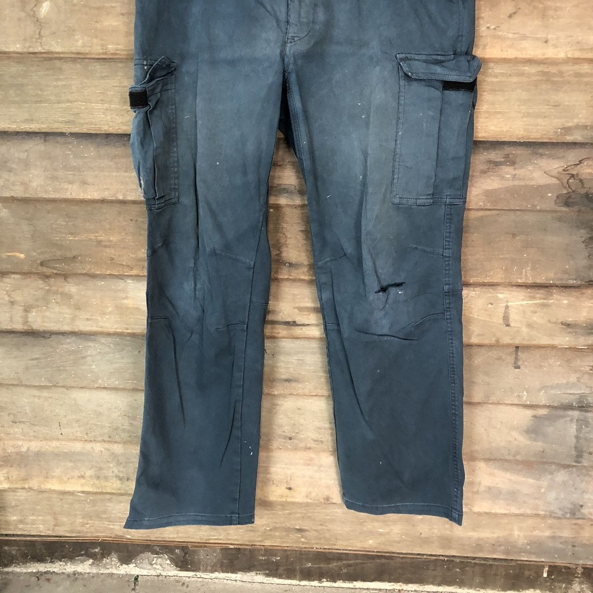 Japanese Brand Japan faded Blue vintage utility Cargo Pants #7050 Size US 36 / EU 52 - 3 Thumbnail