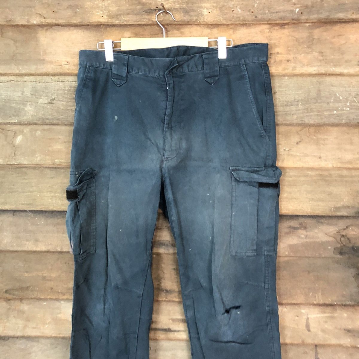 Japanese Brand Japan faded Blue vintage utility Cargo Pants #7050 Size US 36 / EU 52 - 2 Thumbnail