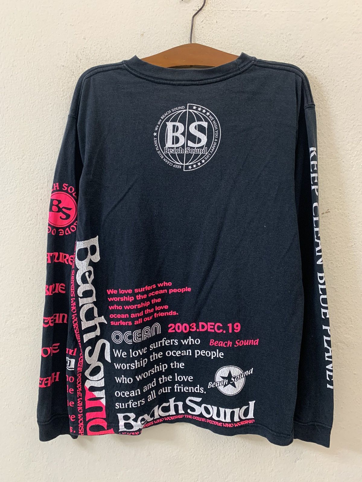 Japanese Brand Beach Sound Poem Long Sleeve Tshirt Size US M / EU 48-50 / 2 - 6 Thumbnail