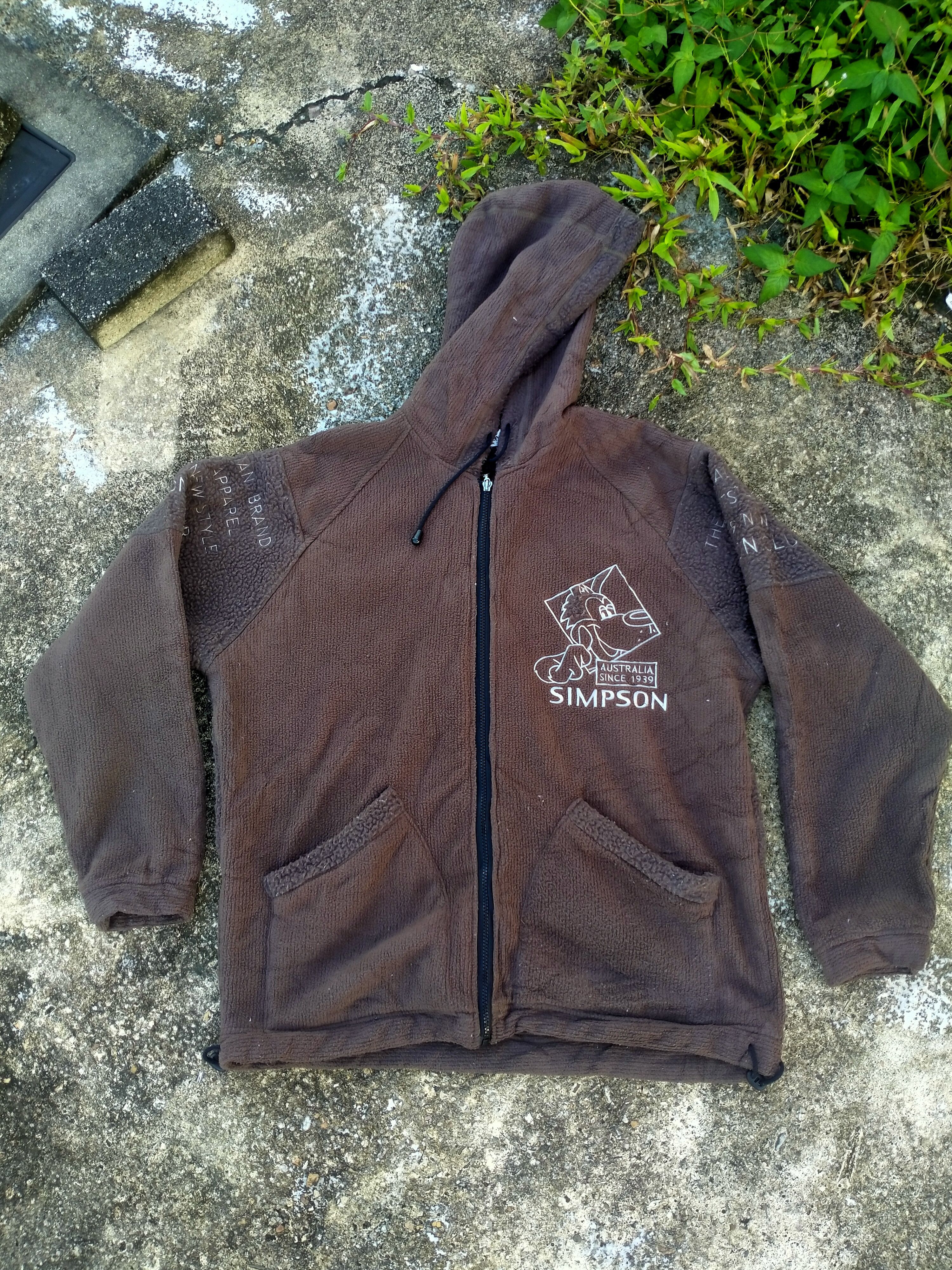 Japanese Brand SIMPSON EMBROIDERED ZIPPER HOODIE FLEECE JACKET Size US L / EU 52-54 / 3 - 1 Thumbnail