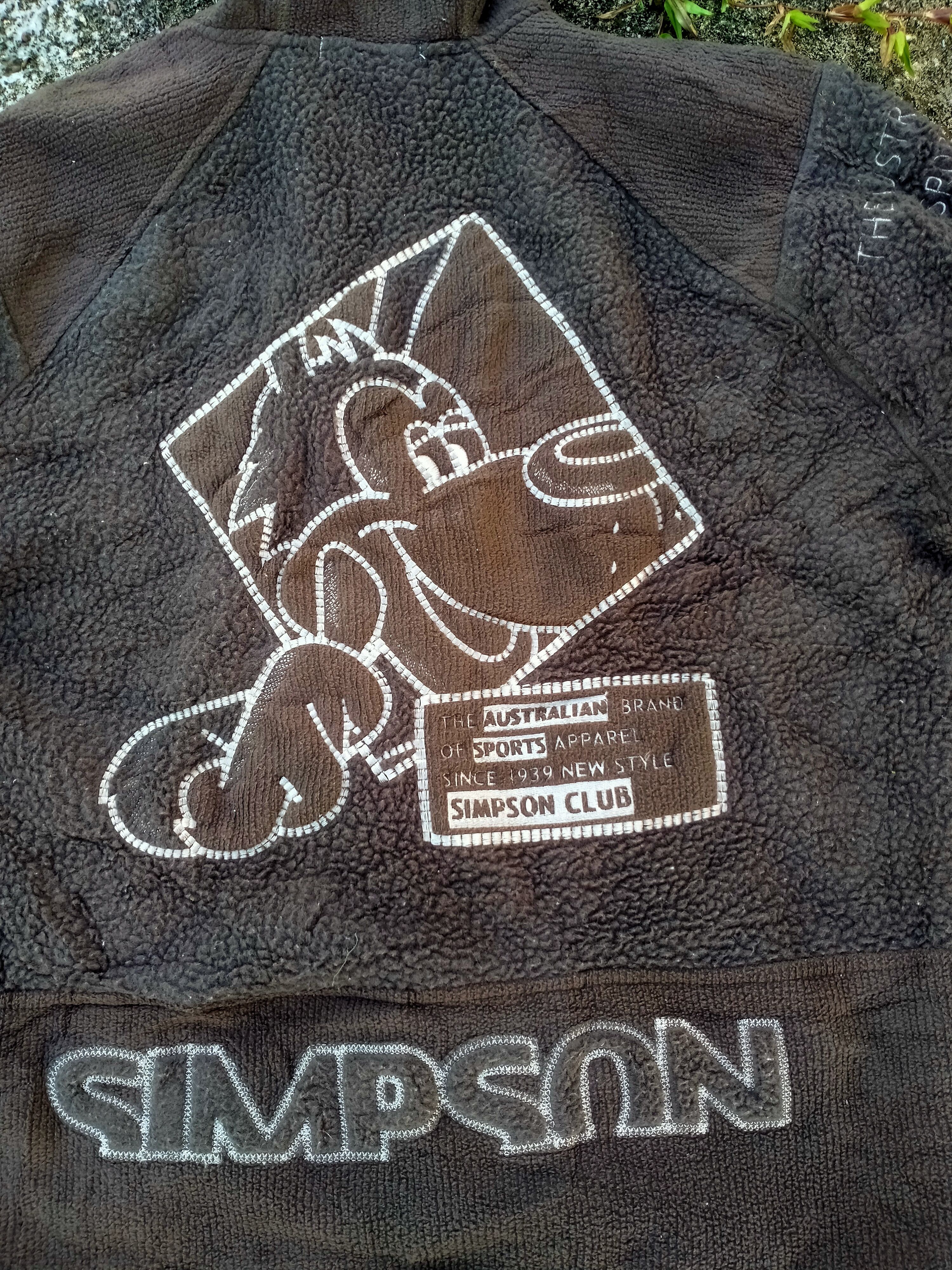 Japanese Brand SIMPSON EMBROIDERED ZIPPER HOODIE FLEECE JACKET Size US L / EU 52-54 / 3 - 7 Thumbnail
