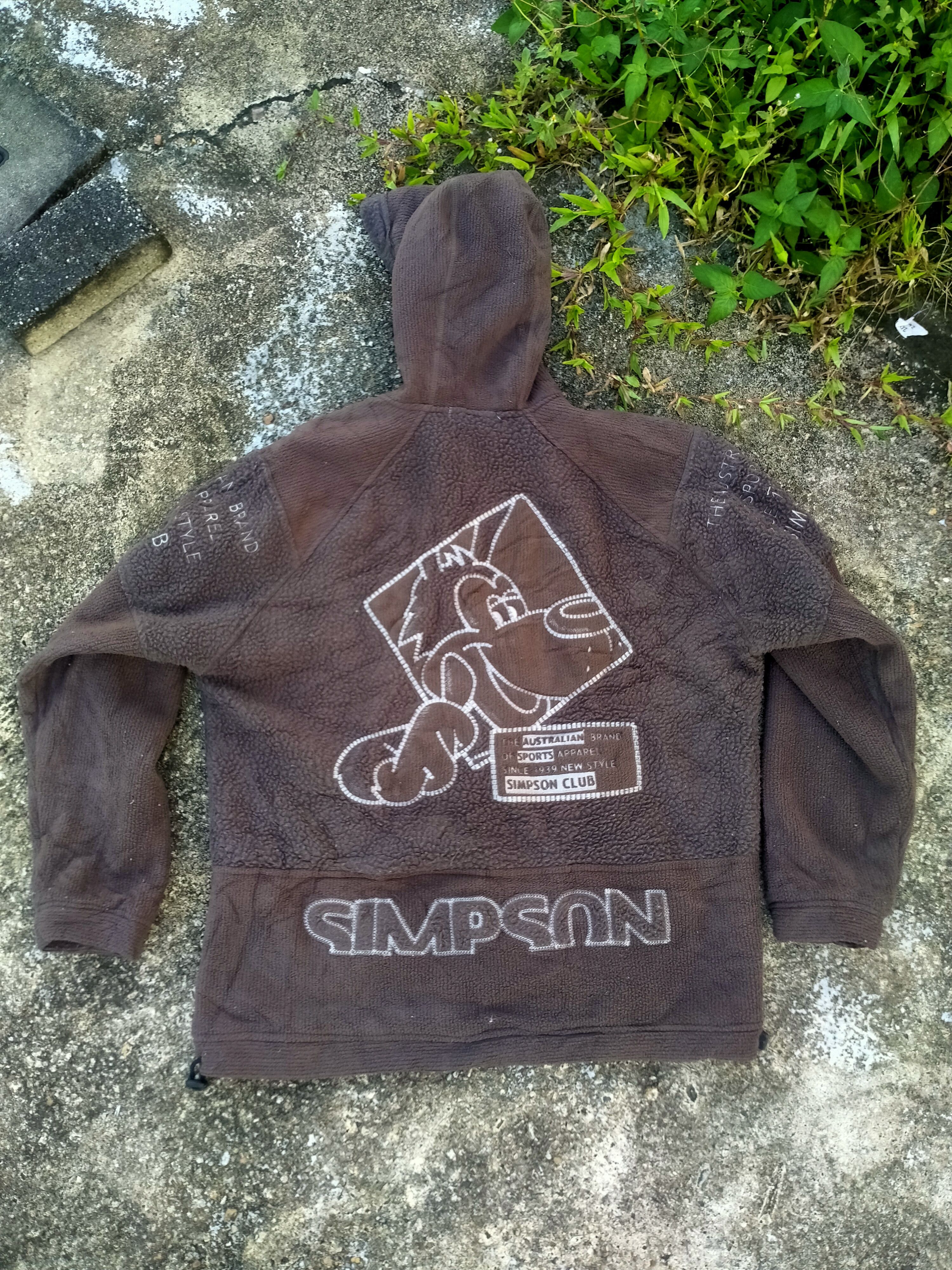 Japanese Brand SIMPSON EMBROIDERED ZIPPER HOODIE FLEECE JACKET Size US L / EU 52-54 / 3 - 8 Thumbnail
