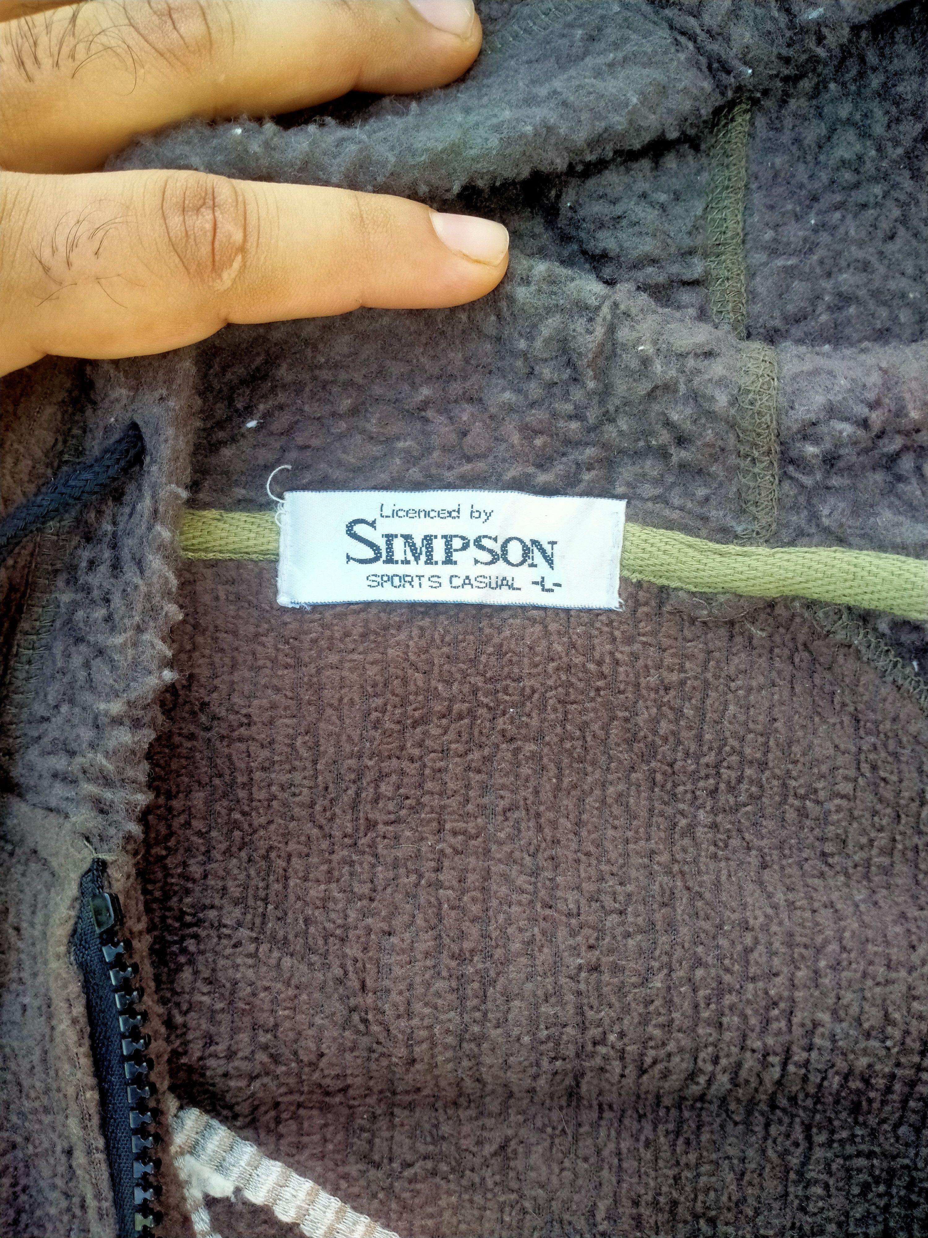 Japanese Brand SIMPSON EMBROIDERED ZIPPER HOODIE FLEECE JACKET Size US L / EU 52-54 / 3 - 5 Thumbnail