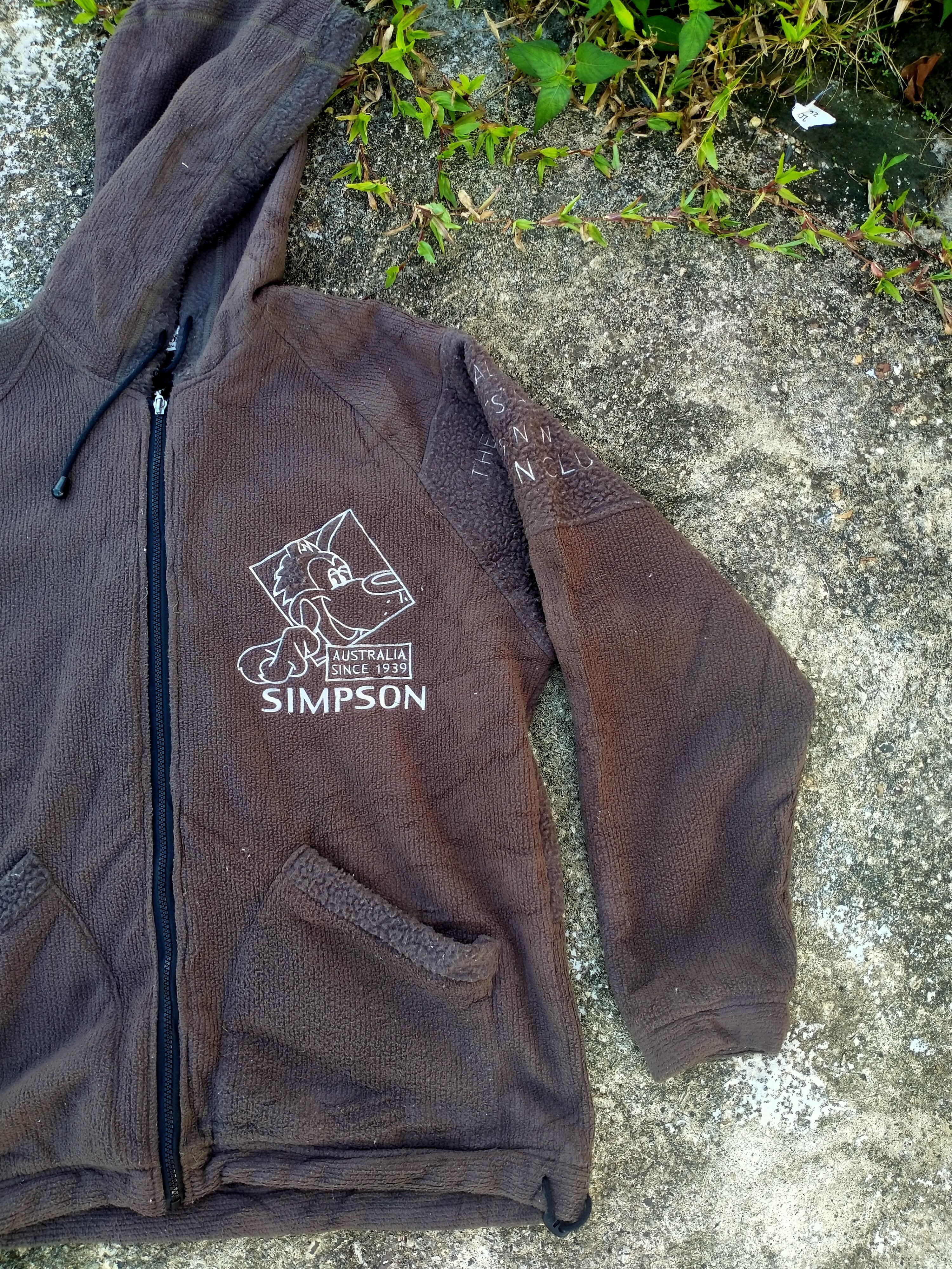 Japanese Brand SIMPSON EMBROIDERED ZIPPER HOODIE FLEECE JACKET Size US L / EU 52-54 / 3 - 2 Thumbnail