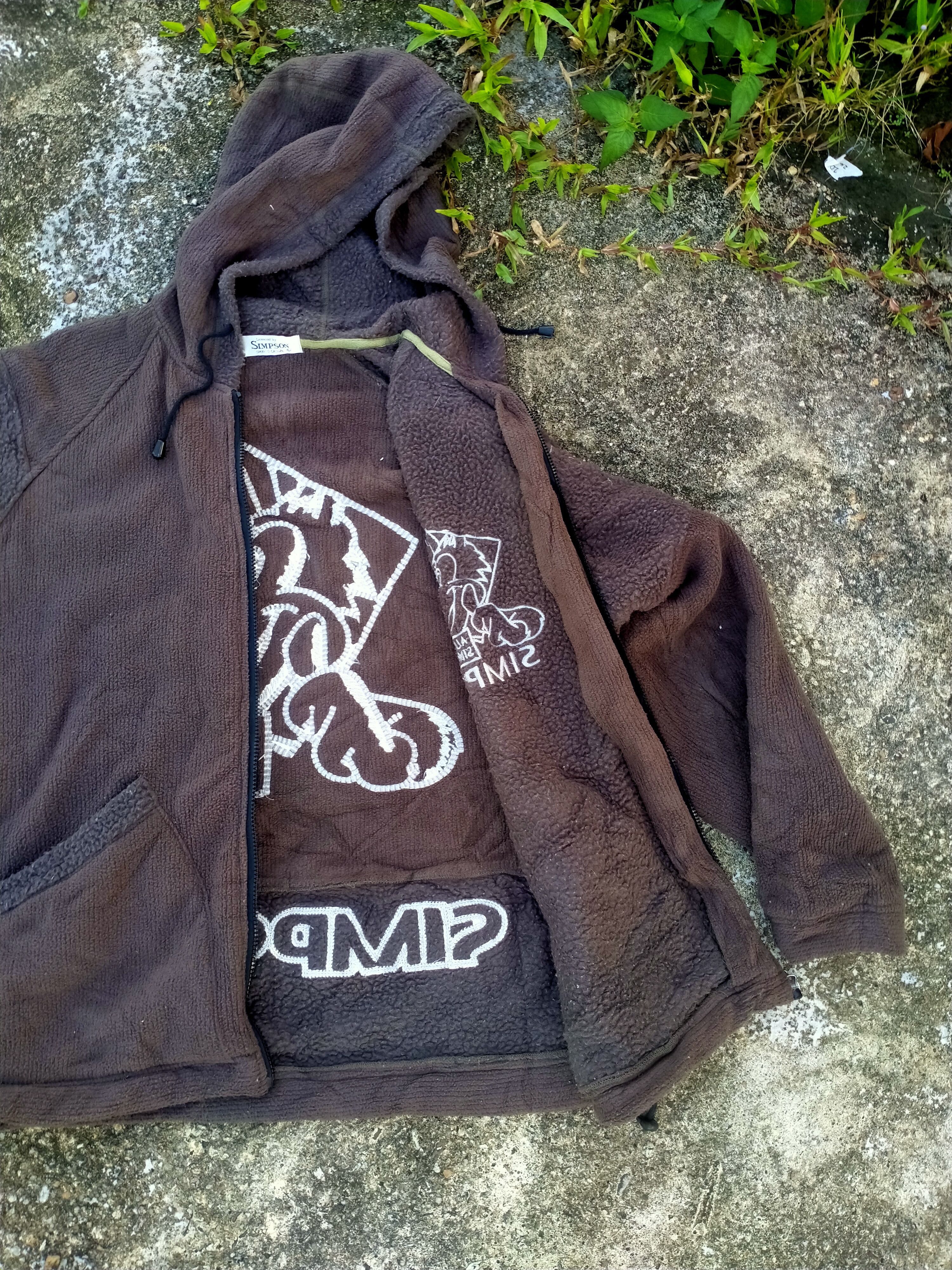 Japanese Brand SIMPSON EMBROIDERED ZIPPER HOODIE FLEECE JACKET Size US L / EU 52-54 / 3 - 6 Thumbnail