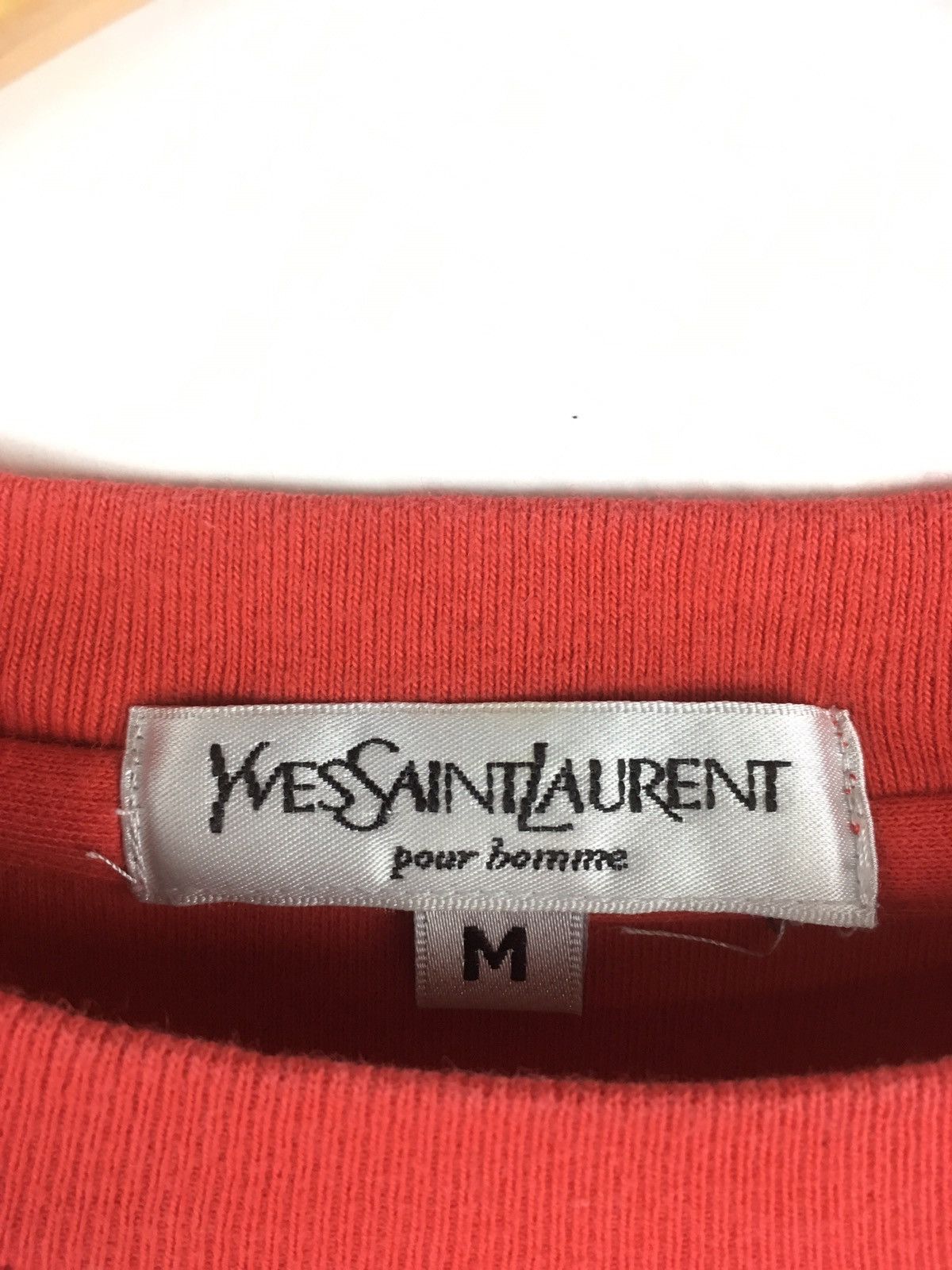Yves Saint Laurent Yves Saint Laurent Medium Size Red Colour Pocket Tee Size US M / EU 48-50 / 2 - 5 Thumbnail