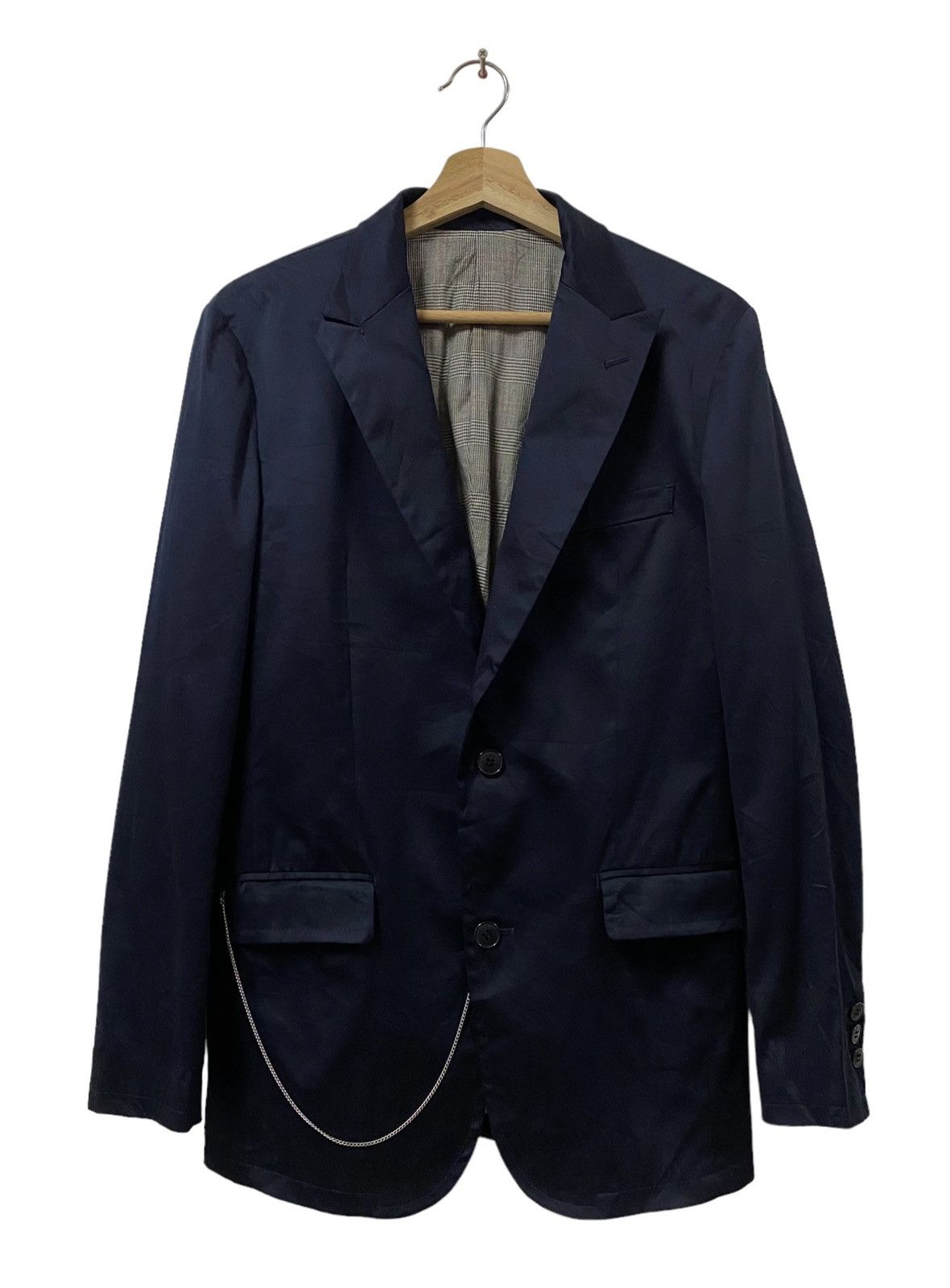 Comme Ca Ism × Comme des Garcons × Vintage Vtg🔥Comme Ca Du Mode Men Chain Blazer Syle Jacket Size S Size 34S - 2 Thumbnail