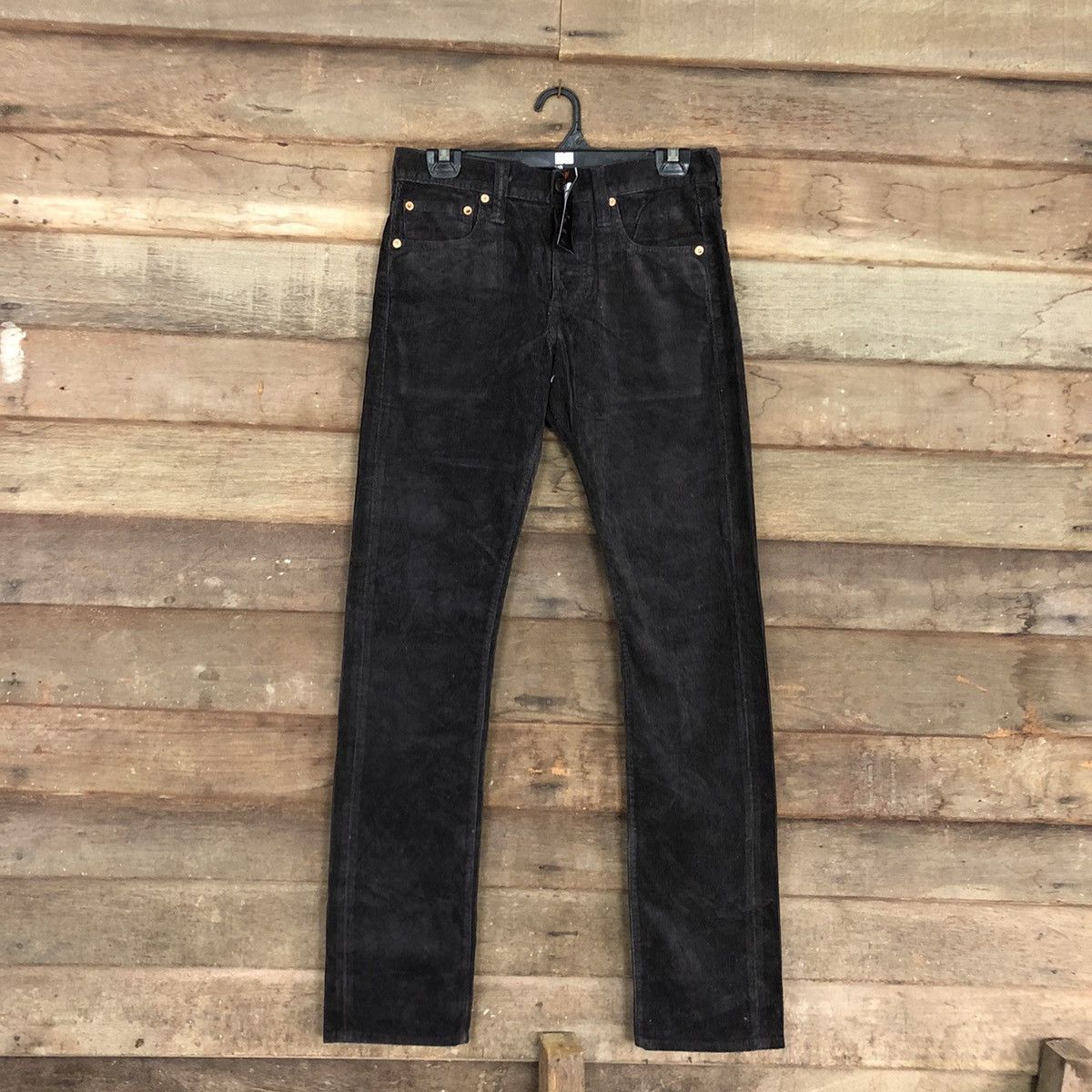 Full Count & Co. DL Full Count Brown Corduroy Denim Pants #4974 Size US 30 / EU 46 - 1 Thumbnail