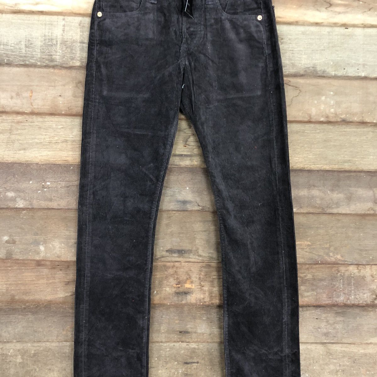 Full Count & Co. DL Full Count Brown Corduroy Denim Pants #4974 Size US 30 / EU 46 - 4 Thumbnail