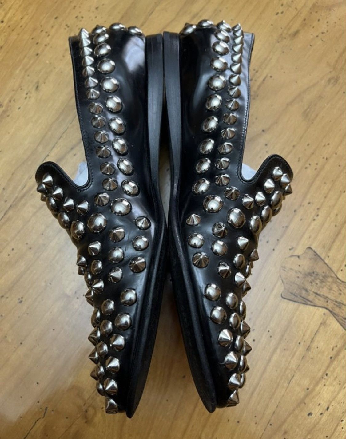Prada Metal / Leather Loafers