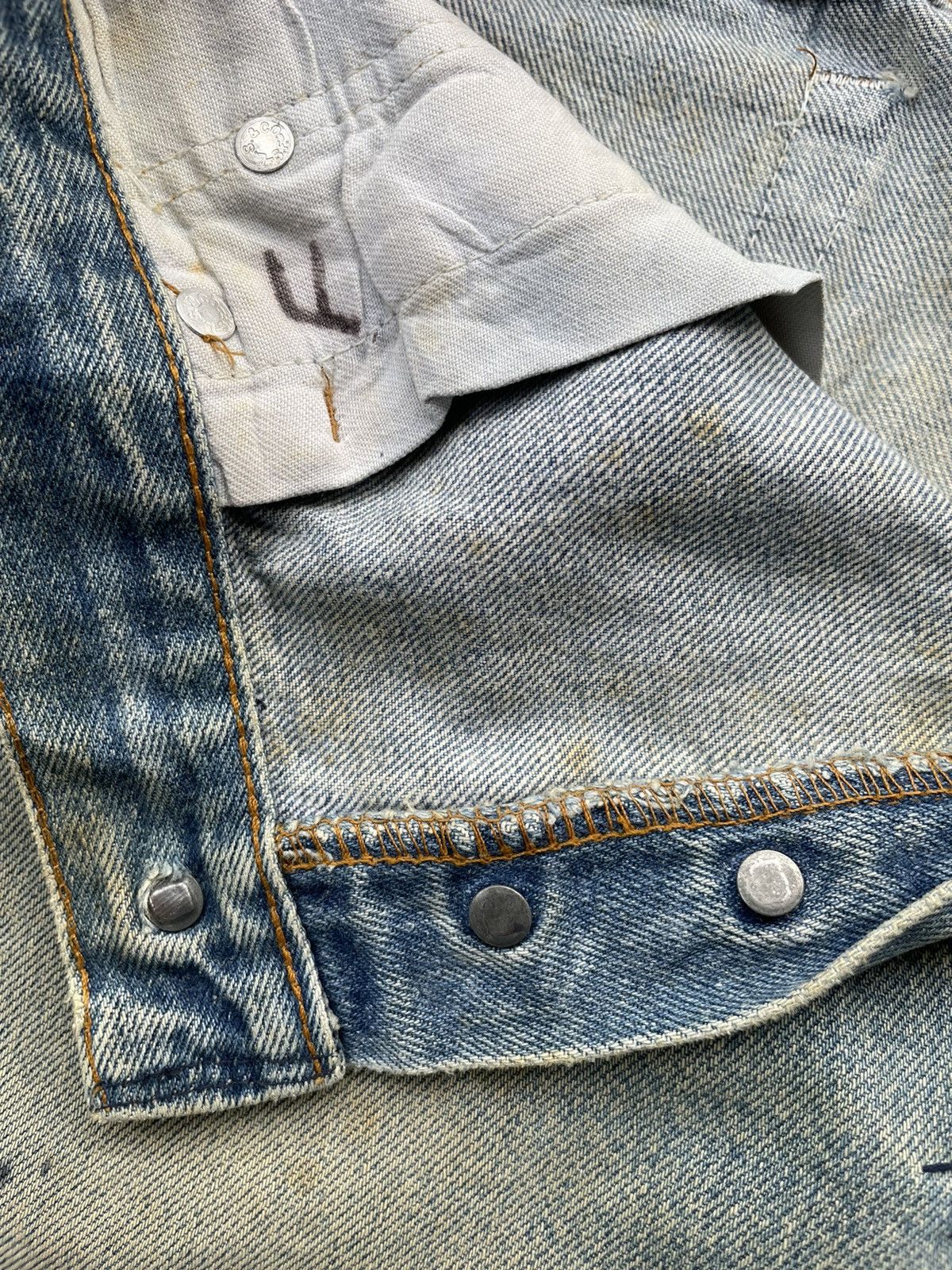 Levi's Levis 501 e 80’s Vintage Aging Faded Distressed Rework Size US 34 / EU 50 - 23 Thumbnail