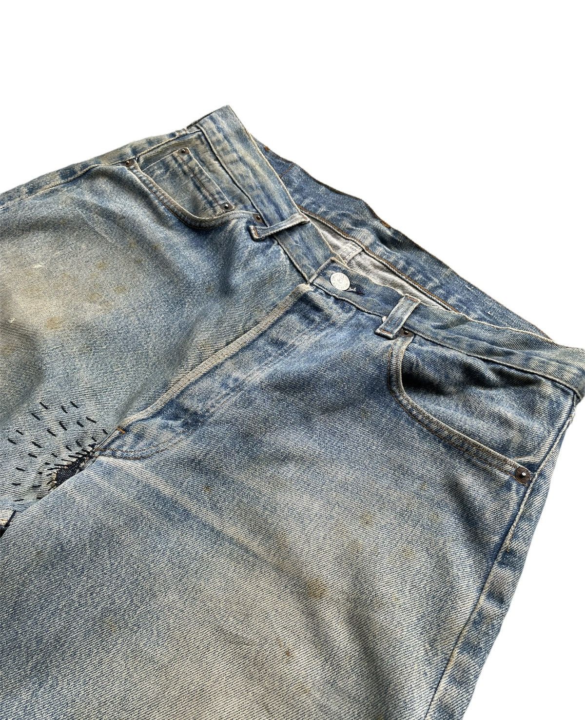 Levi's Levis 501 e 80’s Vintage Aging Faded Distressed Rework Size US 34 / EU 50 - 9 Thumbnail