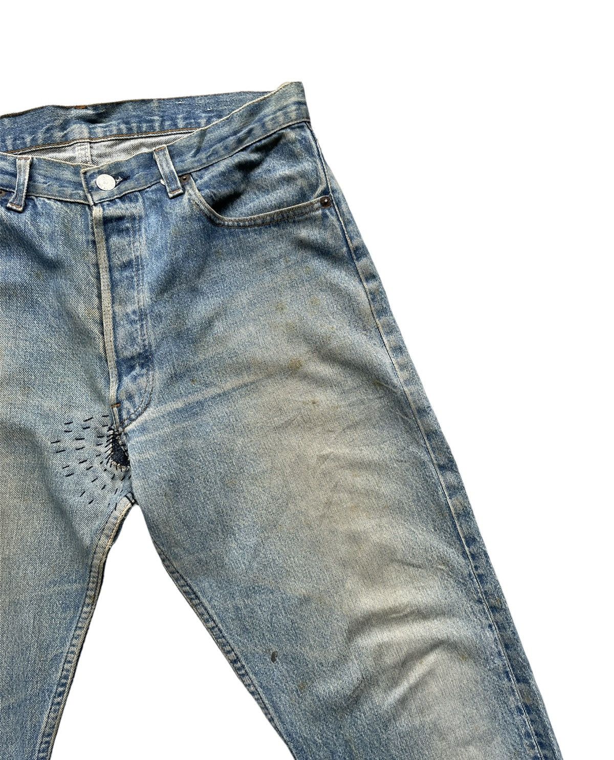 Levi's Levis 501 e 80’s Vintage Aging Faded Distressed Rework Size US 34 / EU 50 - 7 Thumbnail