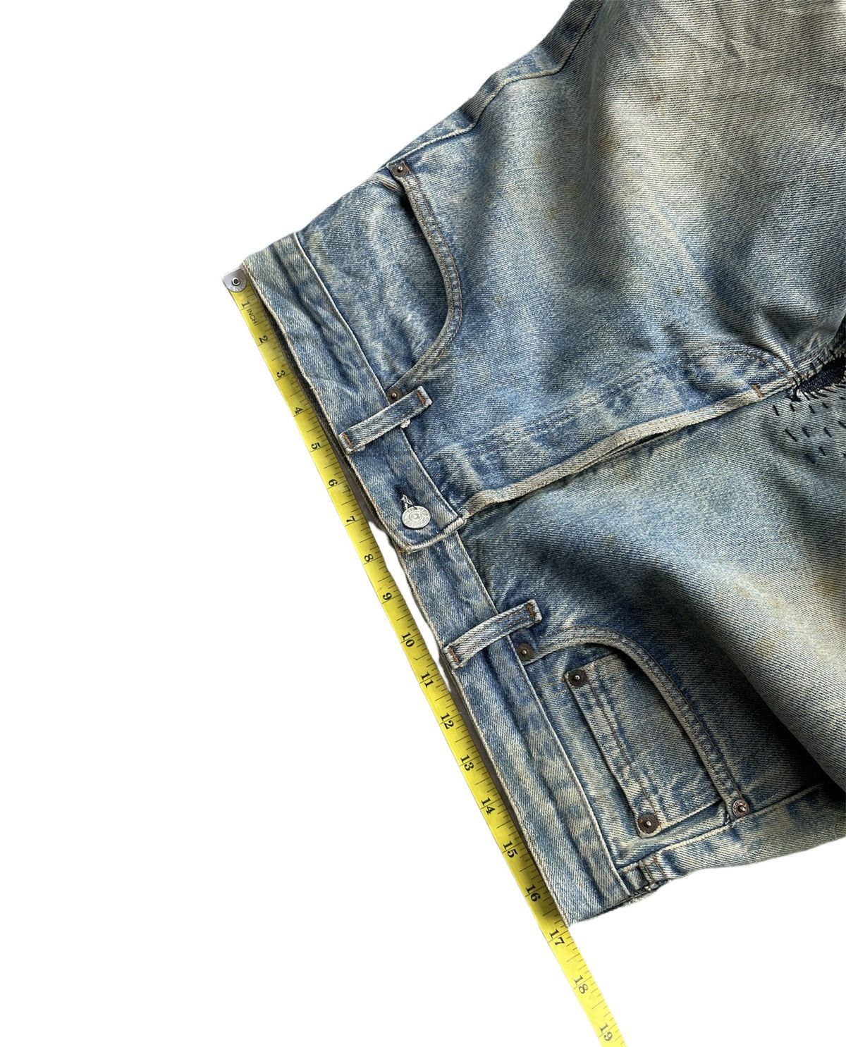 Levi's Levis 501 e 80’s Vintage Aging Faded Distressed Rework Size US 34 / EU 50 - 2 Thumbnail