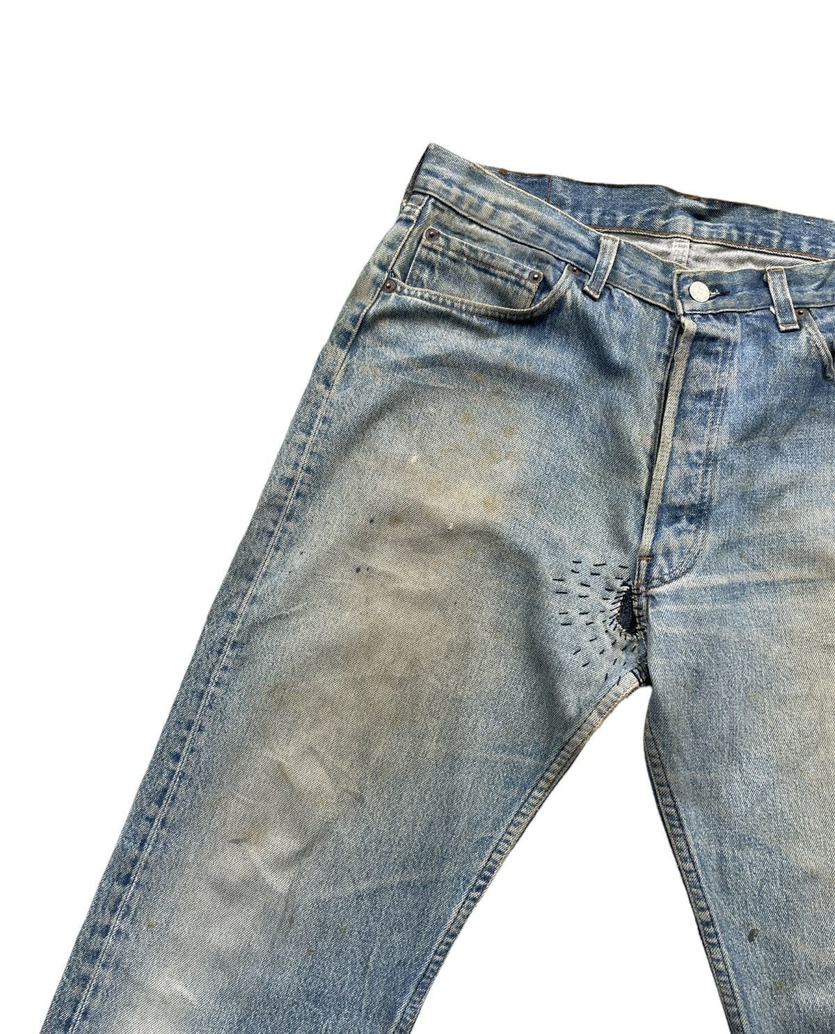 Levi's Levis 501 e 80’s Vintage Aging Faded Distressed Rework Size US 34 / EU 50 - 8 Thumbnail