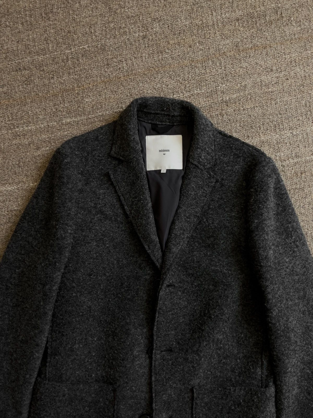image of Minimum Grey Overcoat, Men's (Size Medium)