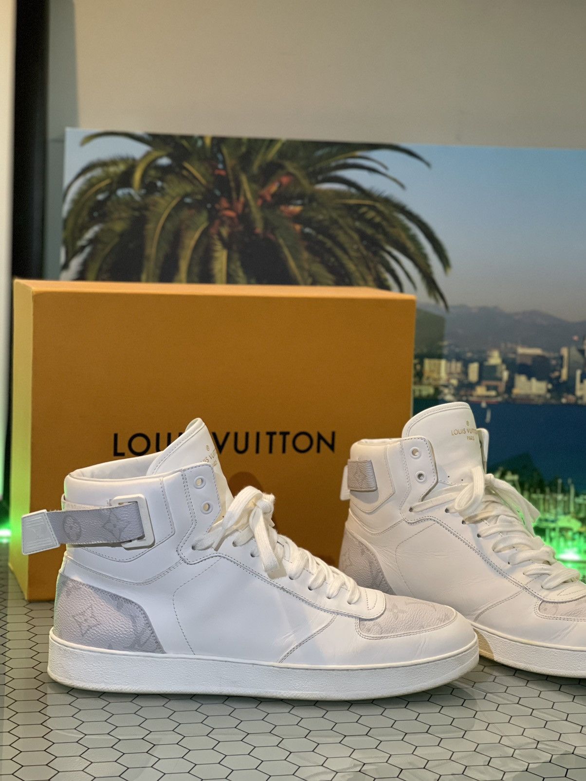 Louis Vuitton Rivoli Sneaker Boot, Grey, 9.5