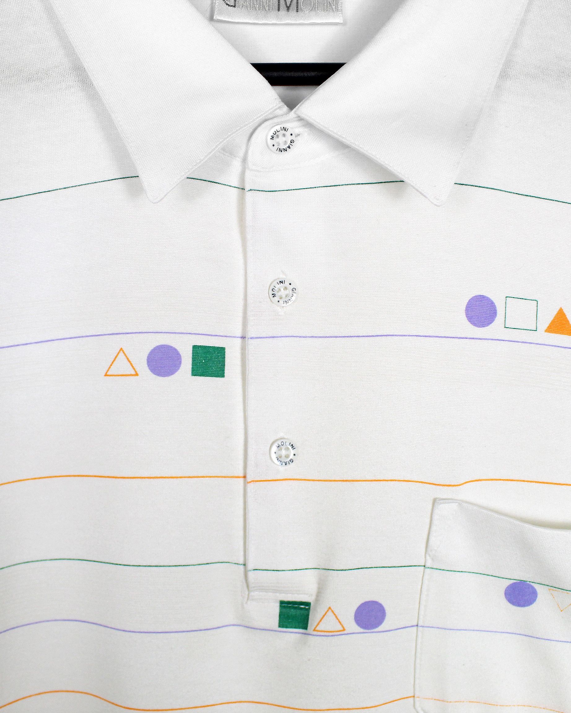 Vintage 90s vintage GIANNI MOLINI polo t-shirt tshirt OG DS striped Size US XXL / EU 58 / 5 - 3 Thumbnail