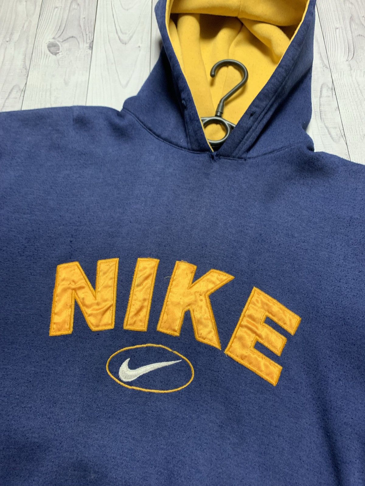 Nike × Vintage Vintage Hoodie Nike Big logo swoosh size L/XL Size US XL / EU 56 / 4 - 3 Thumbnail