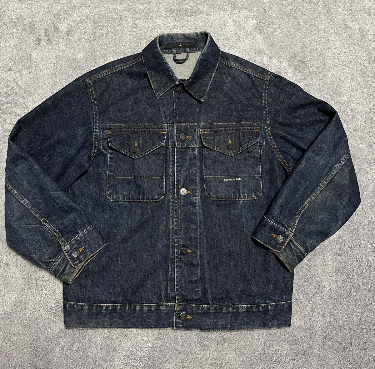 1986 ストーンアイランド ブラックデニムカーペンタージャケット Massimo Osti × Stone Island Stone Island 1986 Vulcanized Rubber