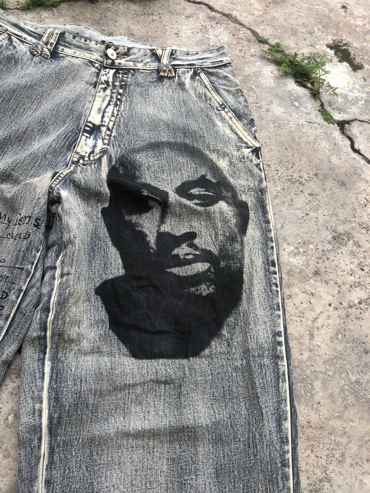 Makaveli Rare Makaveli Denim Baggy Y2K Printed Tupac Size US 32 / EU 48 - 5 Thumbnail