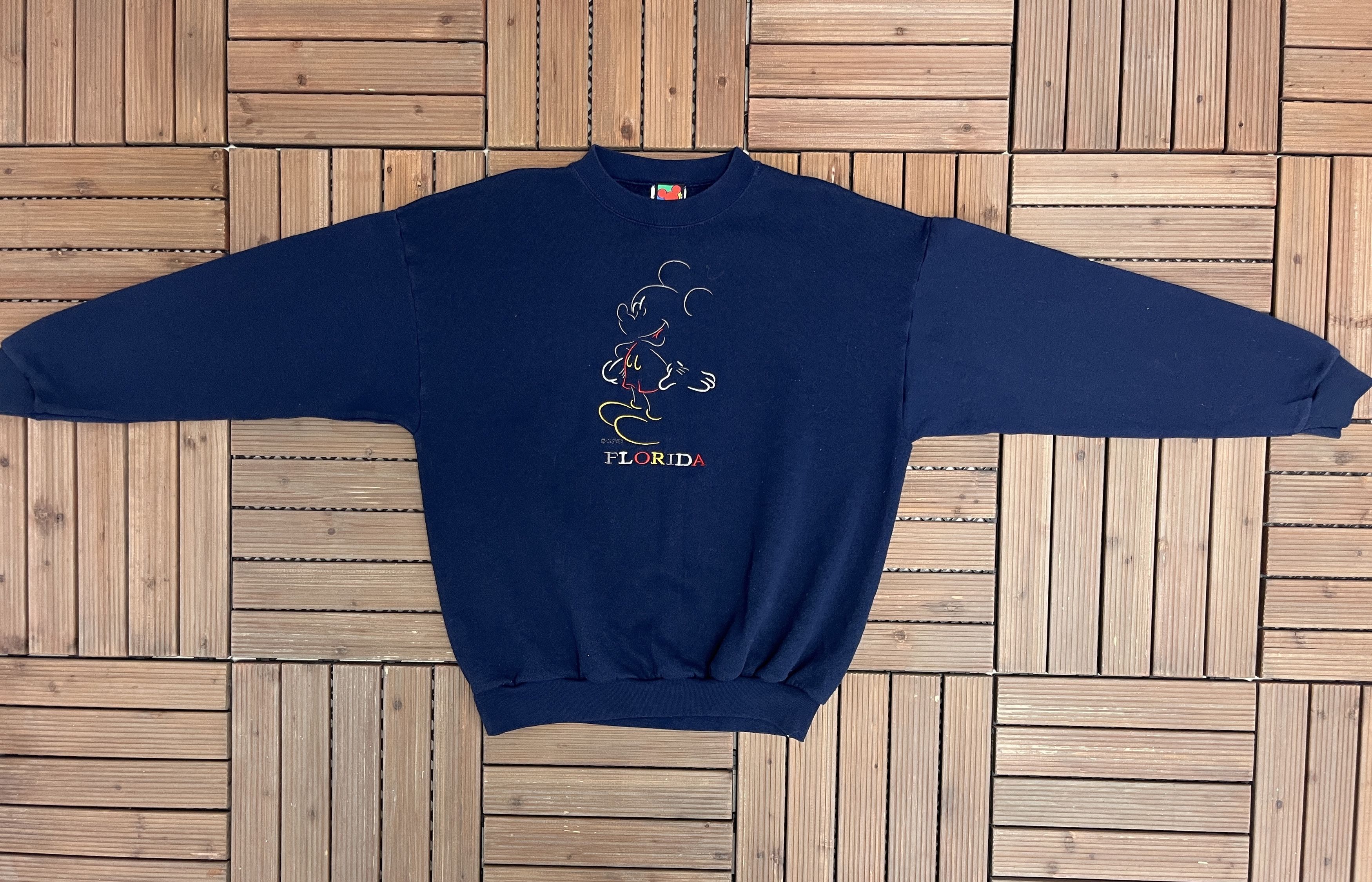 Vintage Mickey Mouse Florida Embroidered Vintage Sweater Crewneck Size US L / EU 52-54 / 3 - 5 Thumbnail