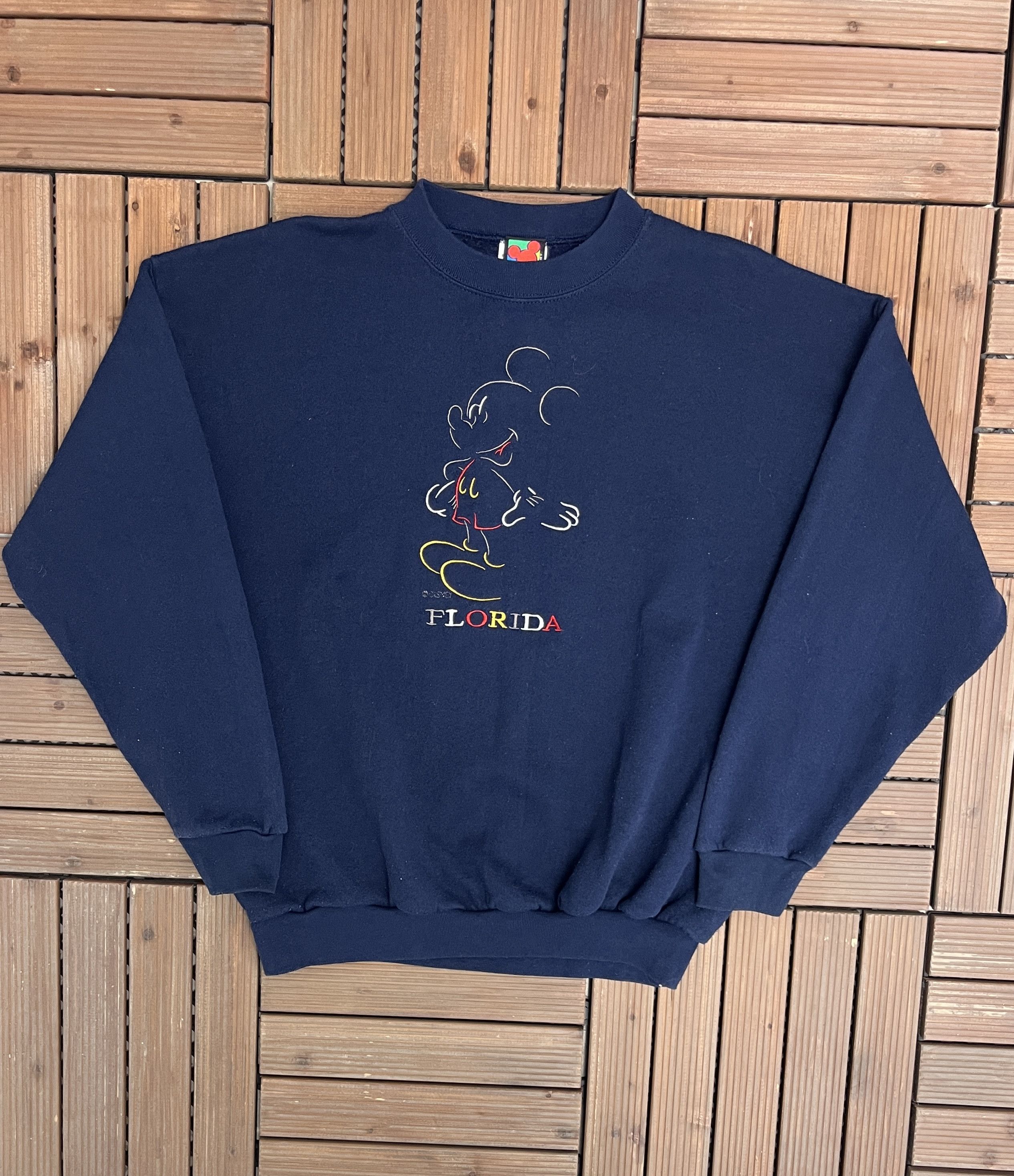 Vintage Mickey Mouse Florida Embroidered Vintage Sweater Crewneck Size US L / EU 52-54 / 3 - 1 Thumbnail