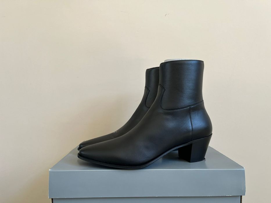 Celine Jacno 60 Boots in Dyed Black | Grailed