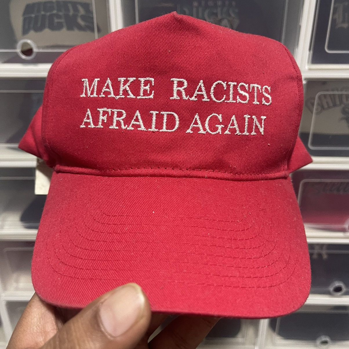 Vintage B doland snapback make racists afraid again Size ONE SIZE - 1 Thumbnail