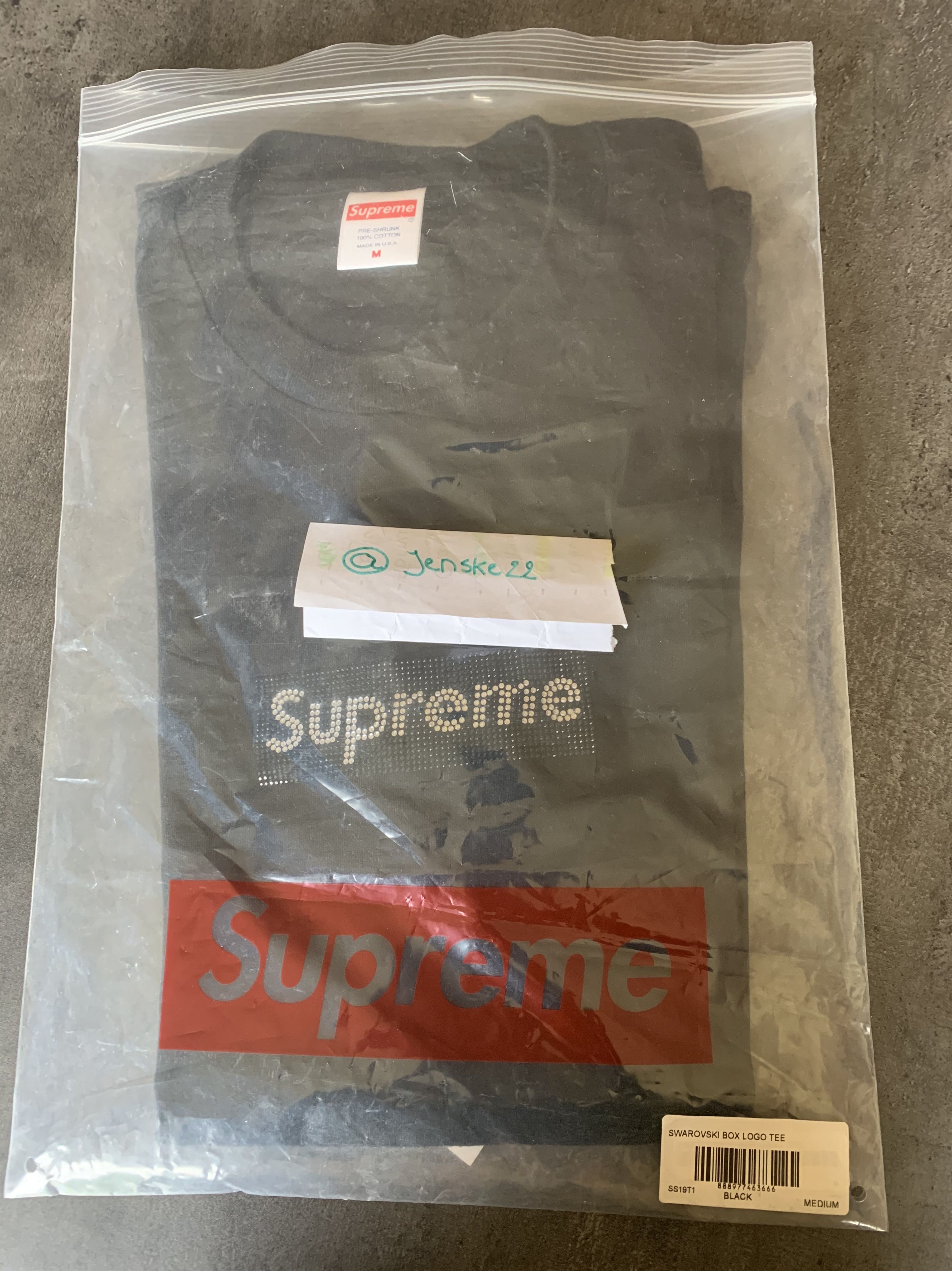 Supreme Swarovski Box Logo Tee