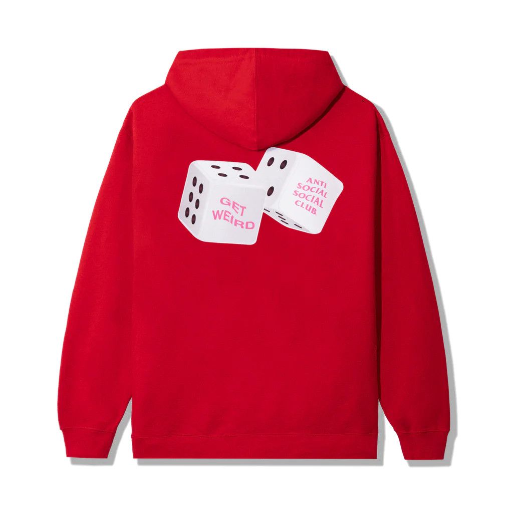 Anti Social Social Club DS AW22 ASSC Dice Logo Best Of Luck Red Hoodie BAPE KITH Grailed